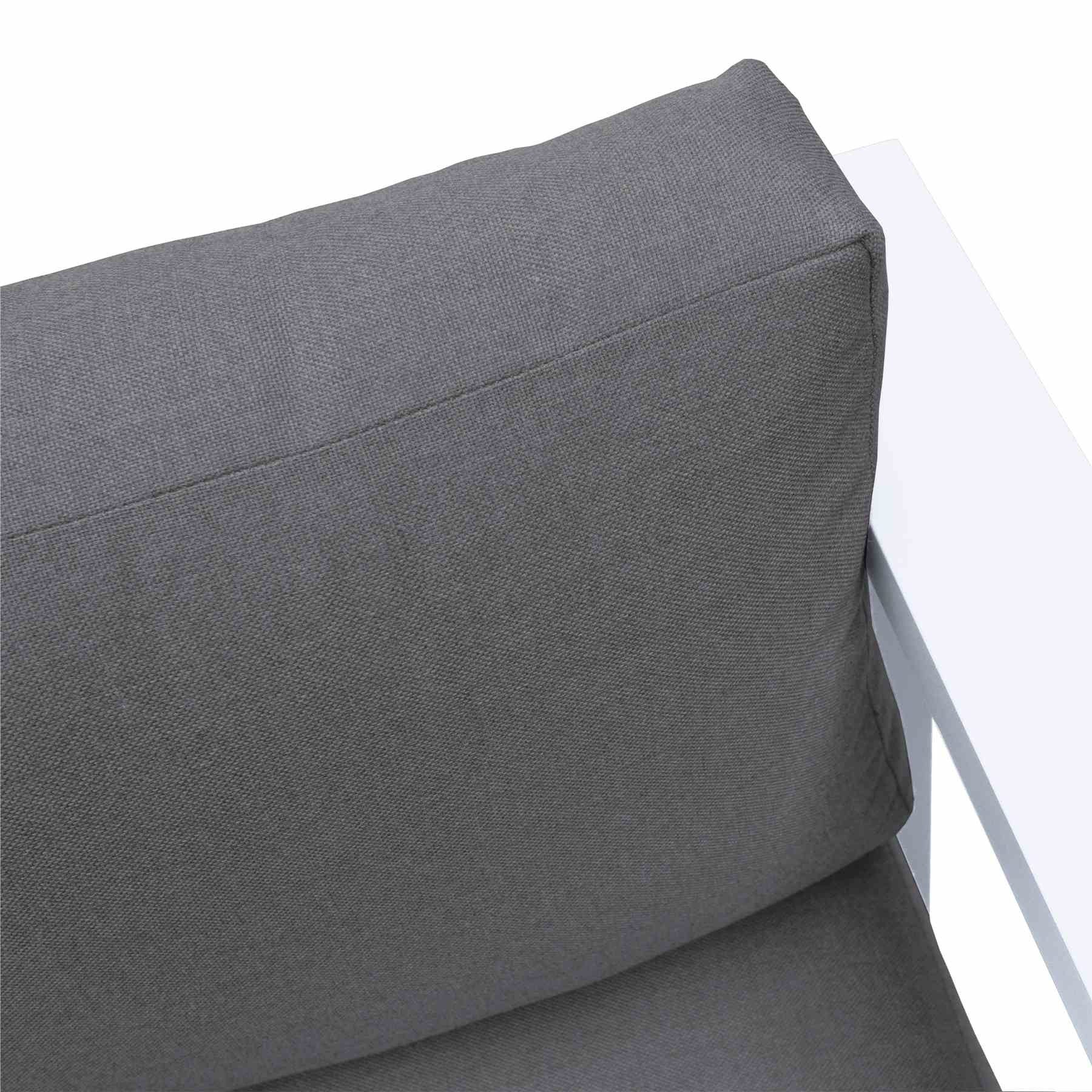 Aelani Outdoor 4 piece Set in White Finish and Charcoal Cushions - Image 8