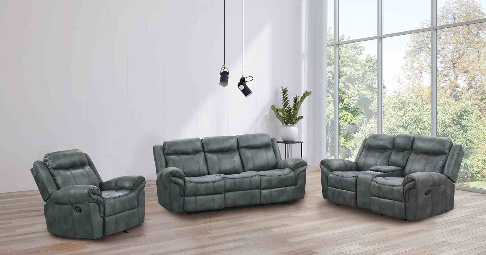 Agata Manual Sofa, Dark Gray - Image 2