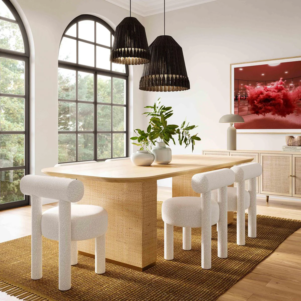 Akiba 96 inch Rectangular Dining Table - Image 2