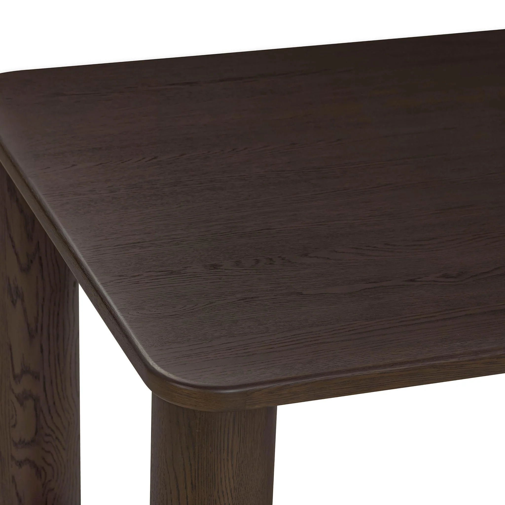 Akola Dark Brown Oak Dining Table - Image 6