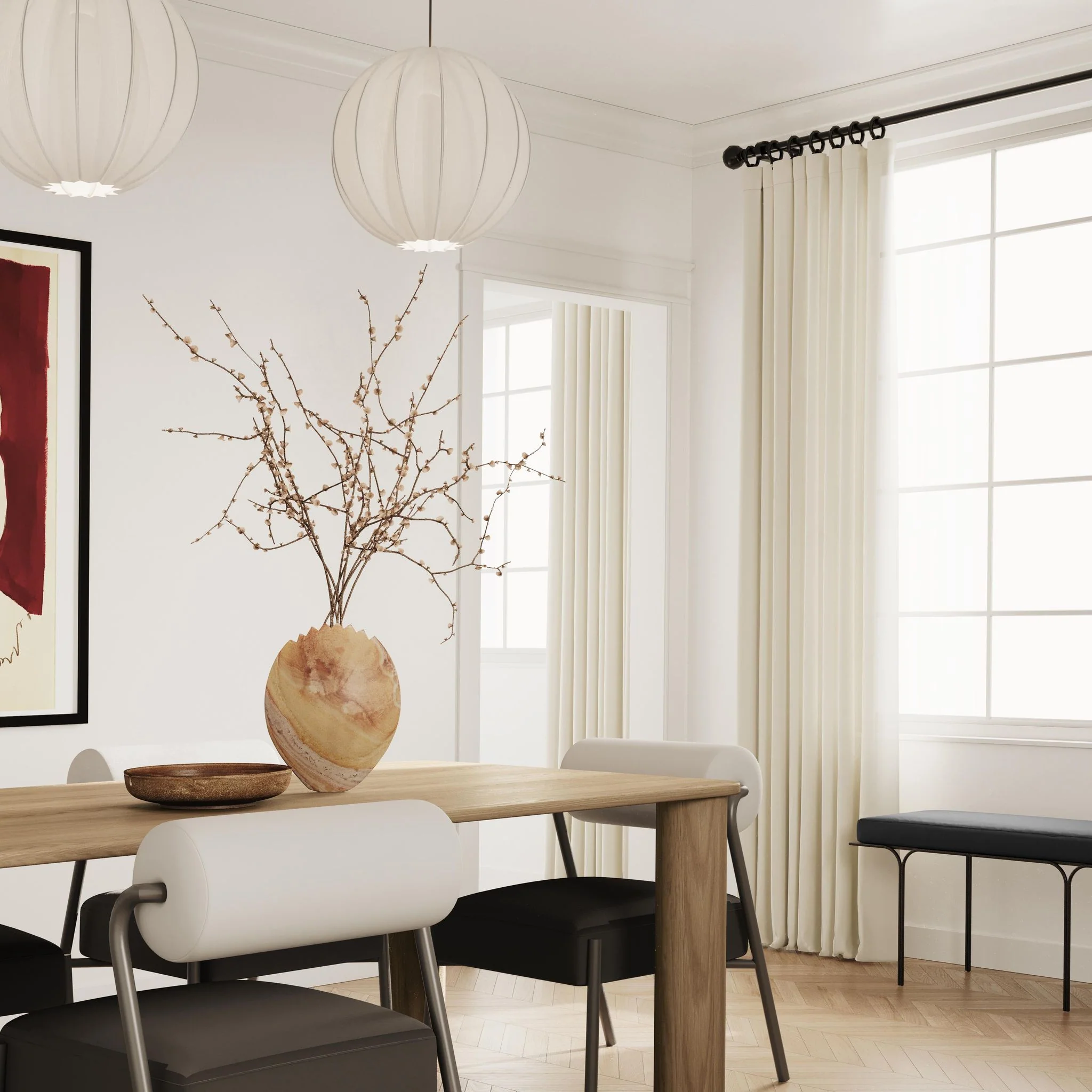 Akola Natural Oak Rectangular Dining Table - Image 2
