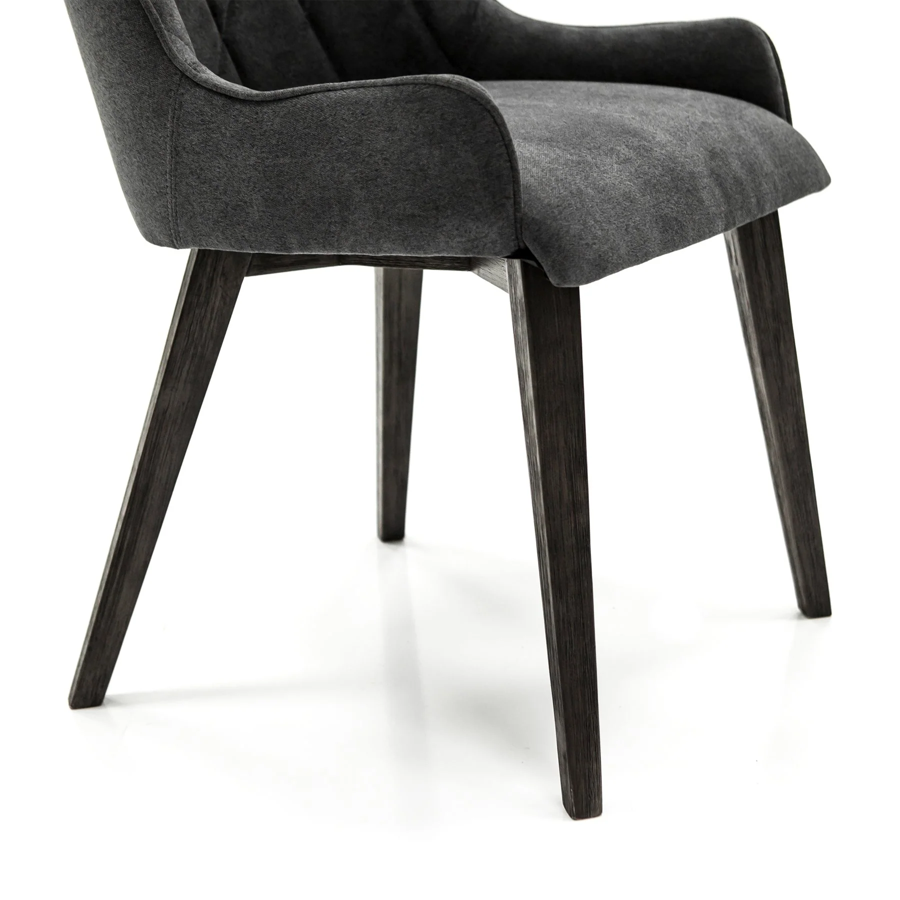 Alana Charcoal Upholstered Dining Chair - Set of 2 - Image 5