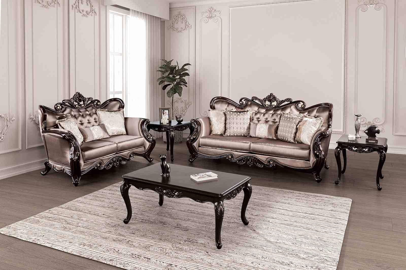Albacete Sofa, Dark Cherry/Brown - Image 2