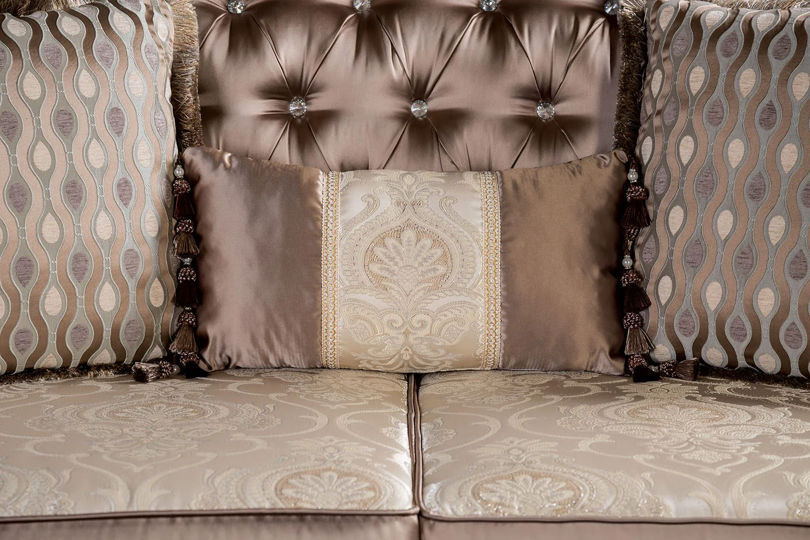 Albacete Sofa, Dark Cherry/Brown - Image 6