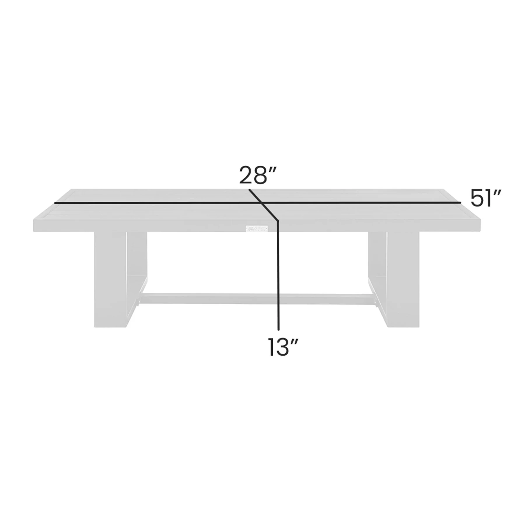 Alegria Aluminum Outdoor Coffee Table in Black - Image 4