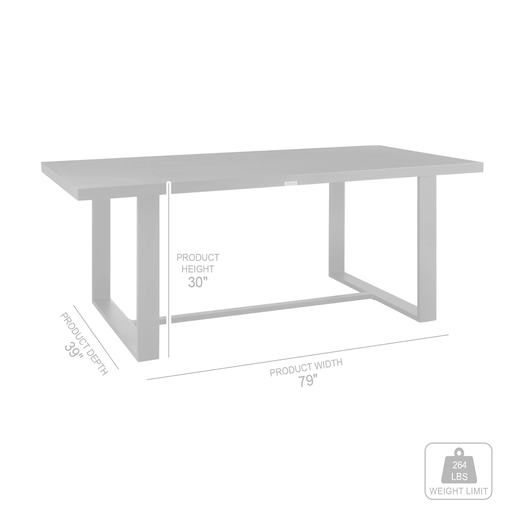 Alegria Outdoor Patio 7-Piece Dining Table Set in Aluminum with Gray Rope and Cushions - Image 11