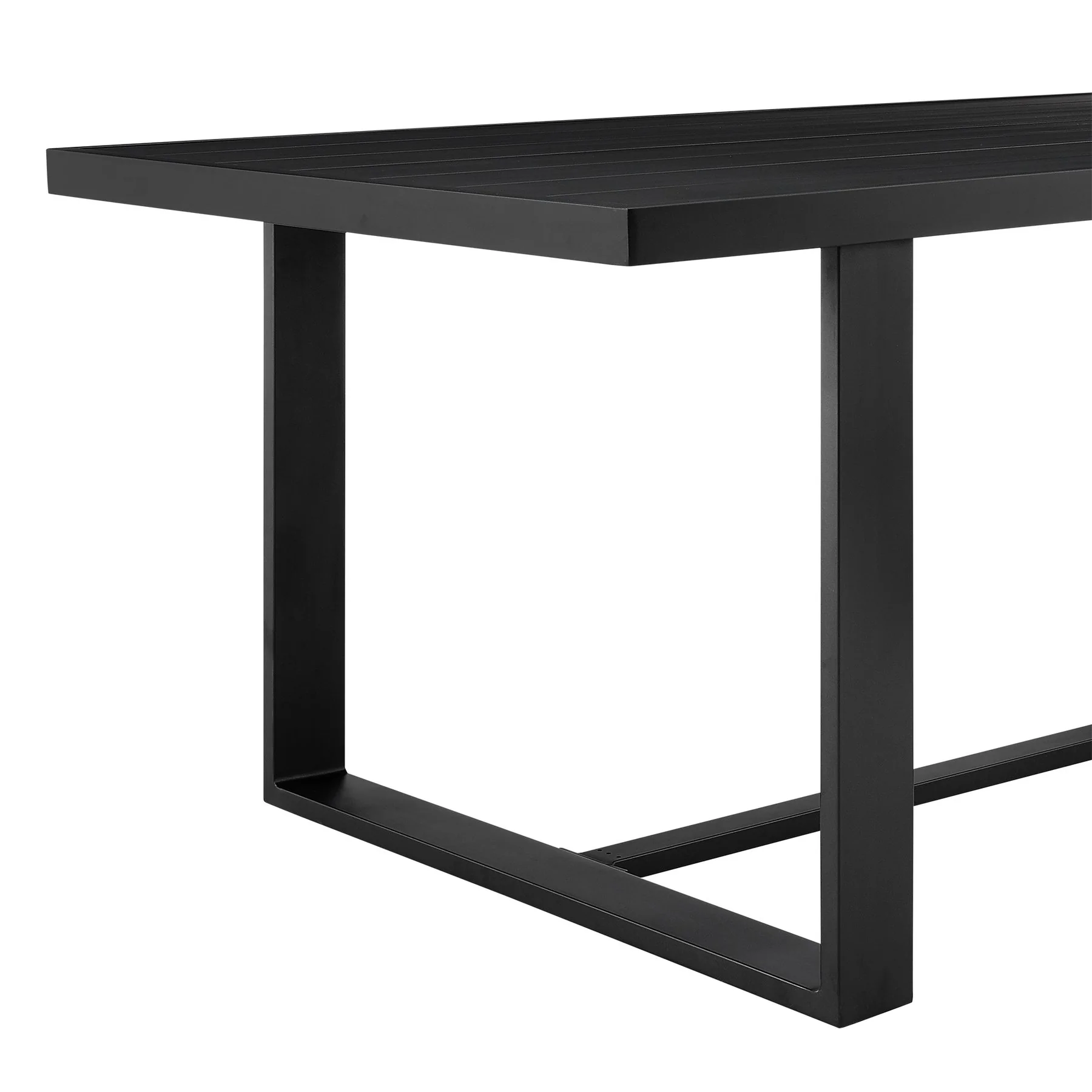 Alegria Outdoor Patio 7-Piece Dining Table Set in Aluminum with Gray Rope and Cushions - Image 7