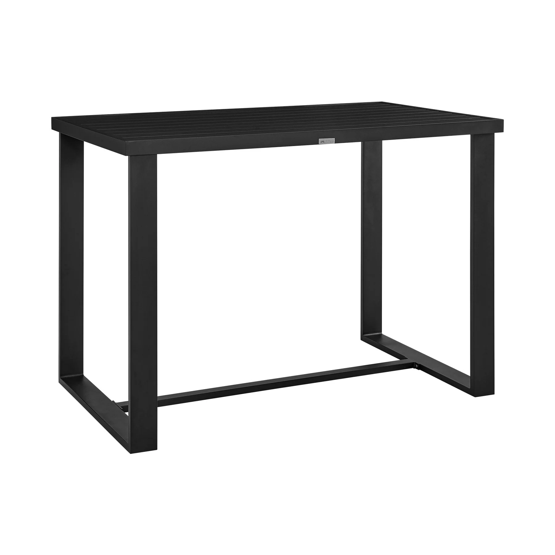 Alegria Outdoor Patio Counter Height Dining Table in Black Aluminum - Image 2