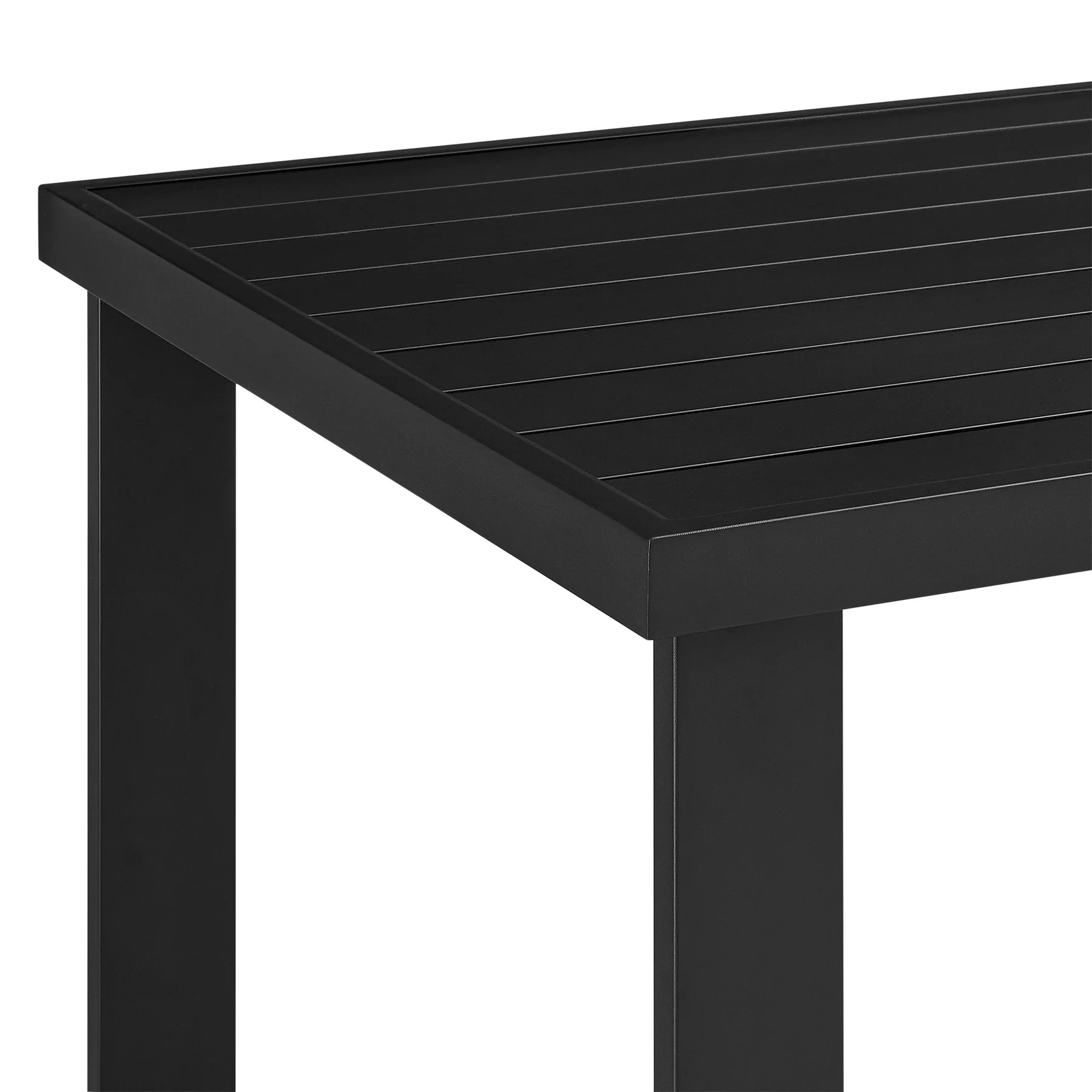 Alegria Outdoor Patio Counter Height Dining Table in Black Aluminum - Image 3