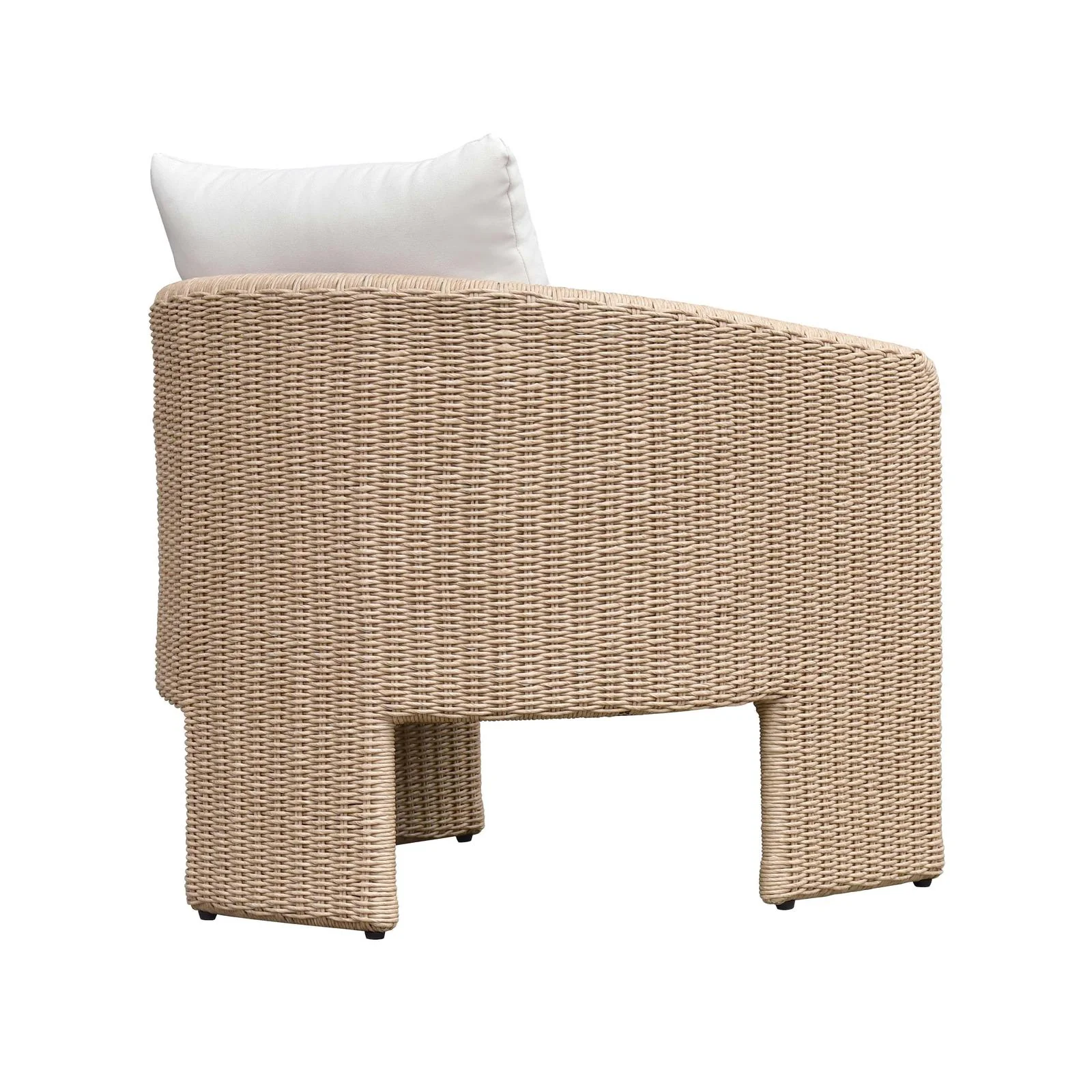 Alexa Cream Performance Fabric Outdoor Armchair - Image 4