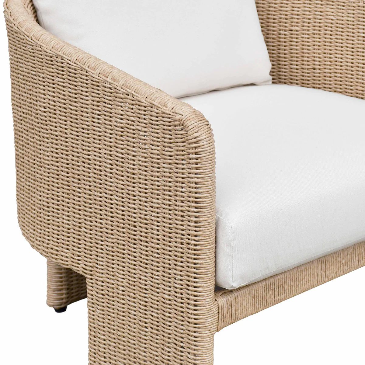 Alexa Cream Performance Fabric Outdoor Armchair - Image 5
