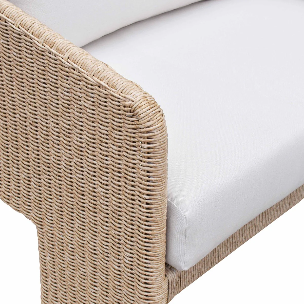 Alexa Cream Performance Fabric Outdoor Sofa - Image 5