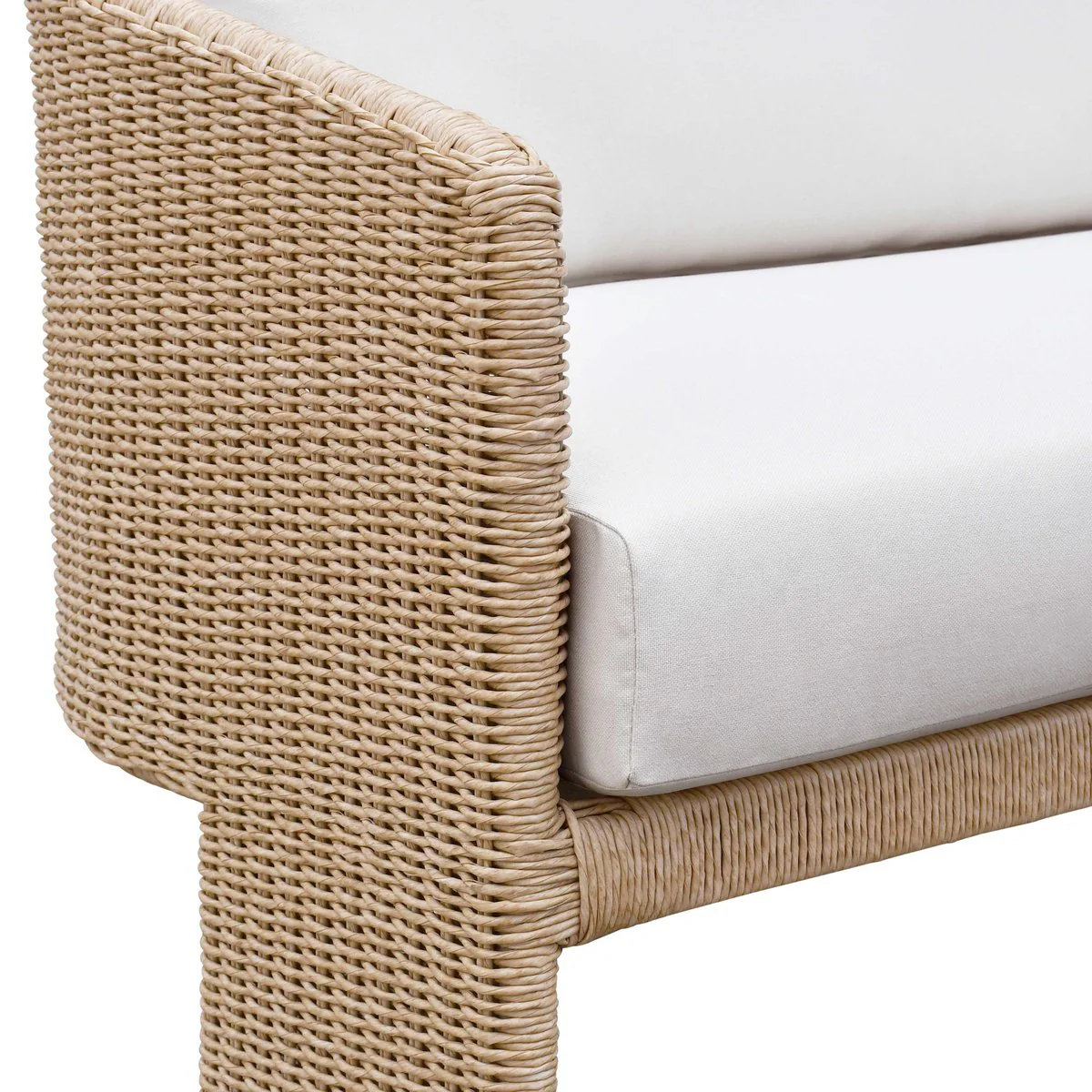Alexa Cream Performance Fabric Outdoor Sofa - Image 6