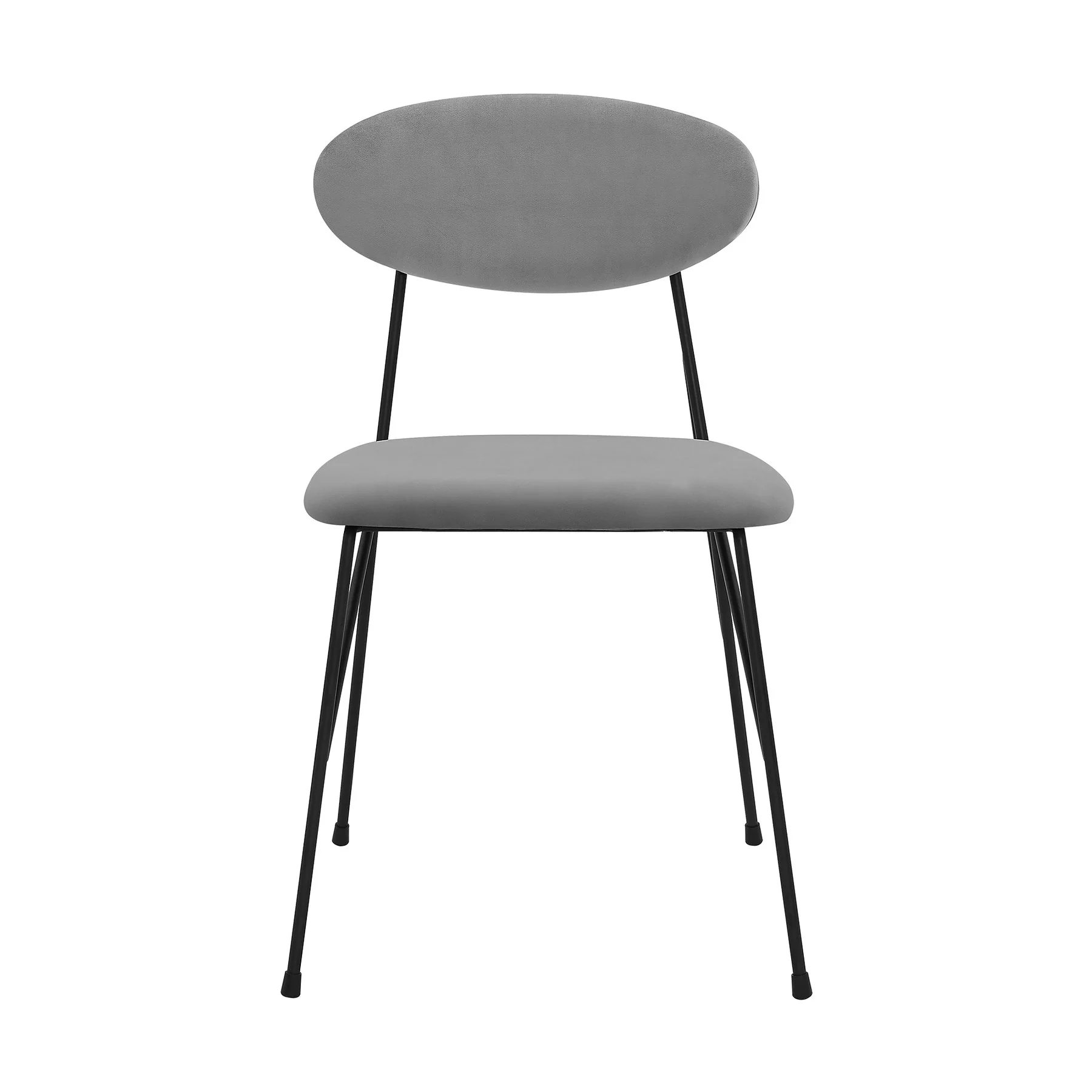 Alice Gray Velvet and Metal Dining Room Chairs - Set of 2 - Image 3