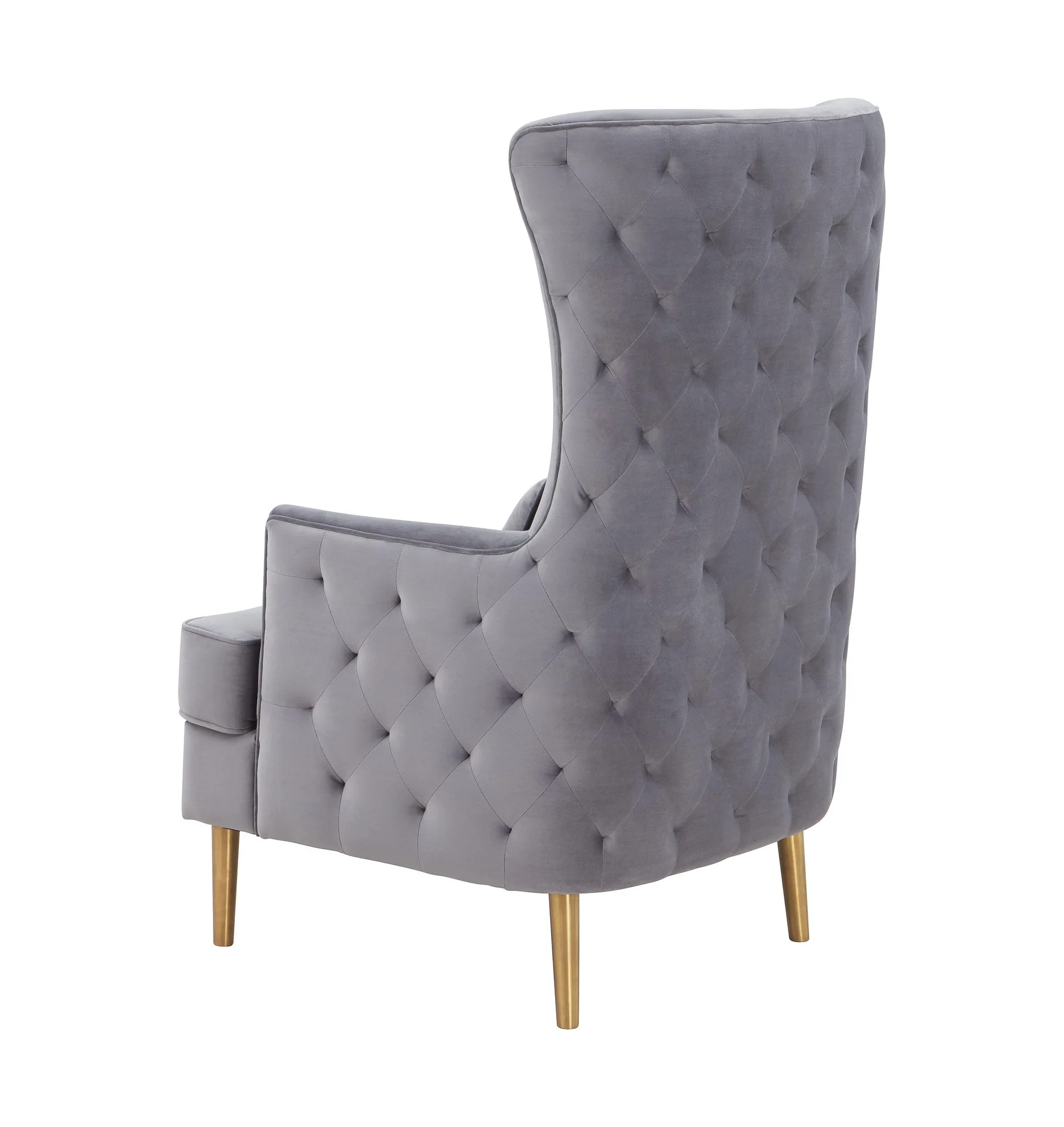 Alina Grey Tall Tufted Back Chair - Image 5