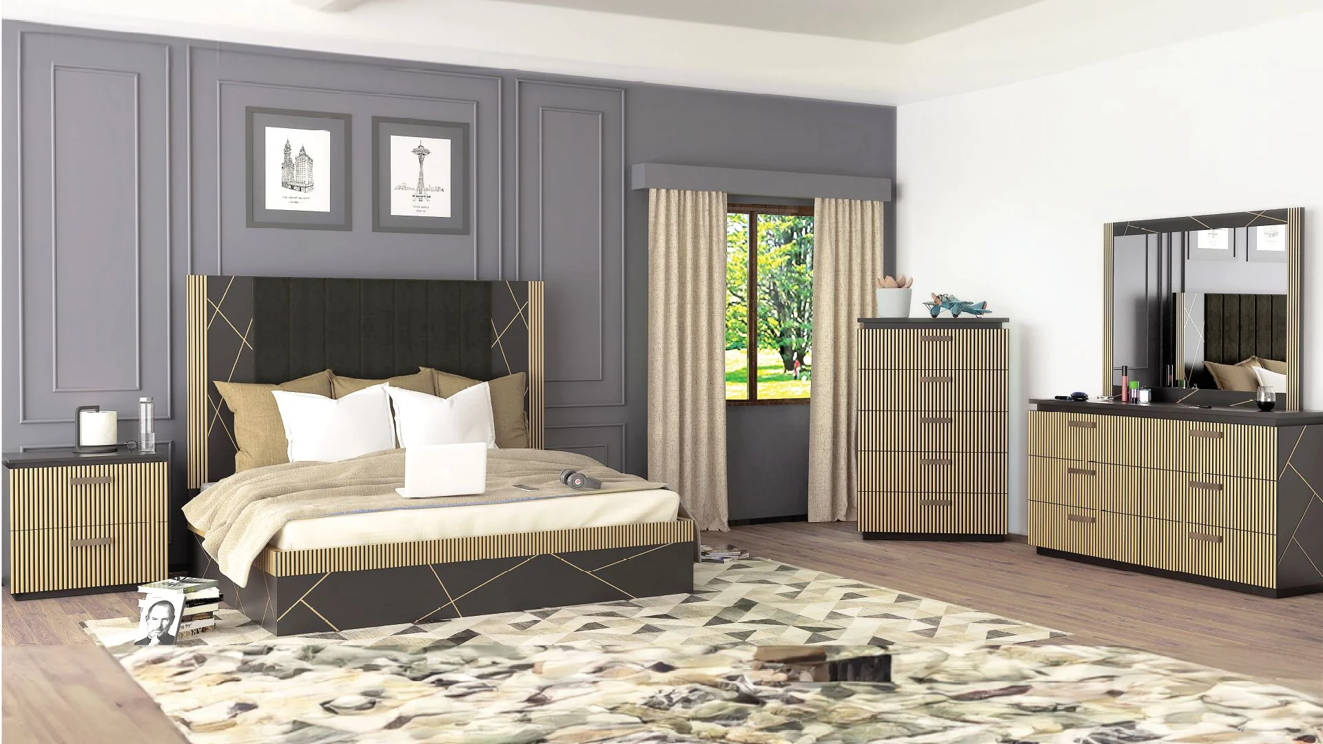 Allure Queen 5 Pc Bedroom Set - Image 6