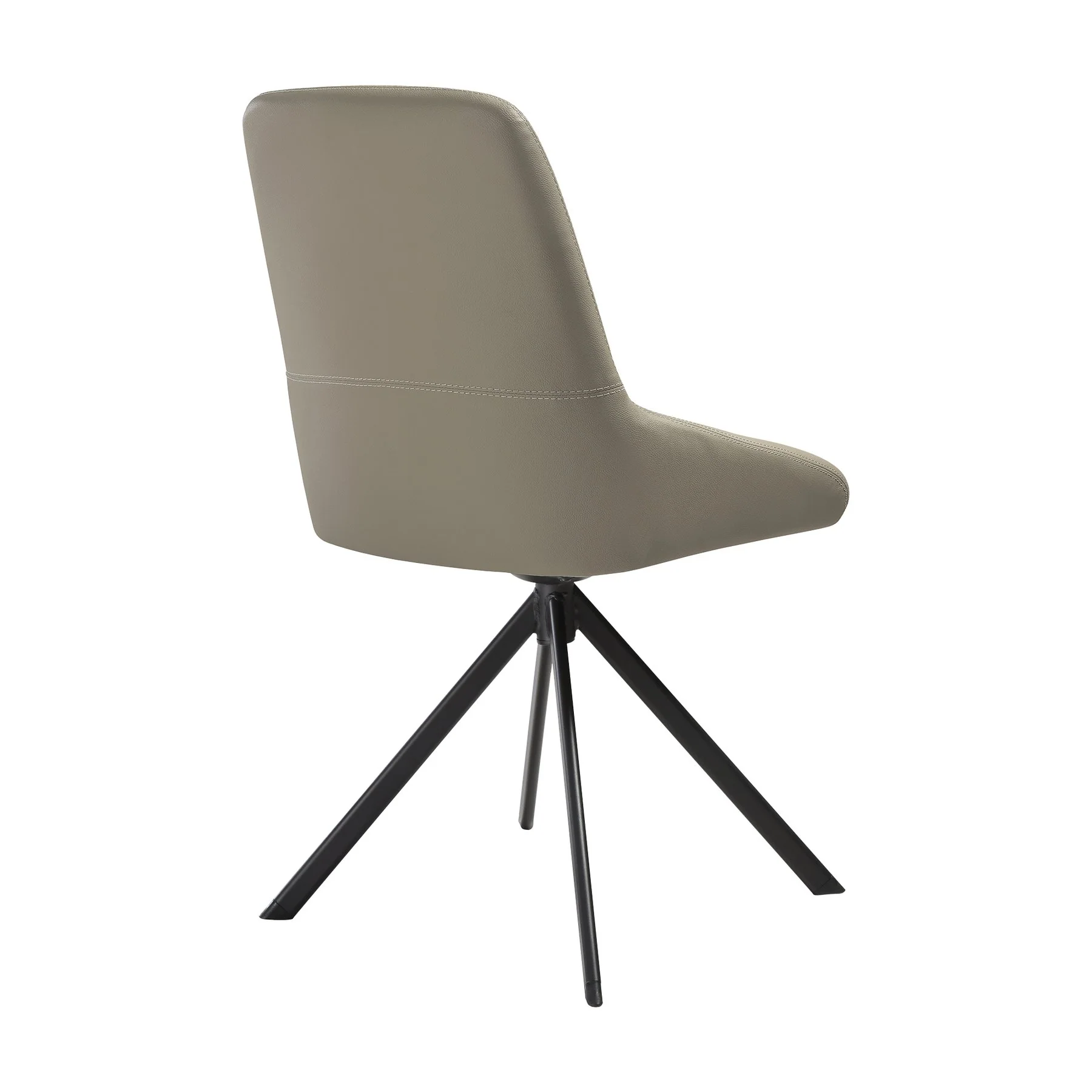 Alora Maverick 5 Piece Extendable Dining Set with Taupe Gray Faux Leather Chairs - Image 3