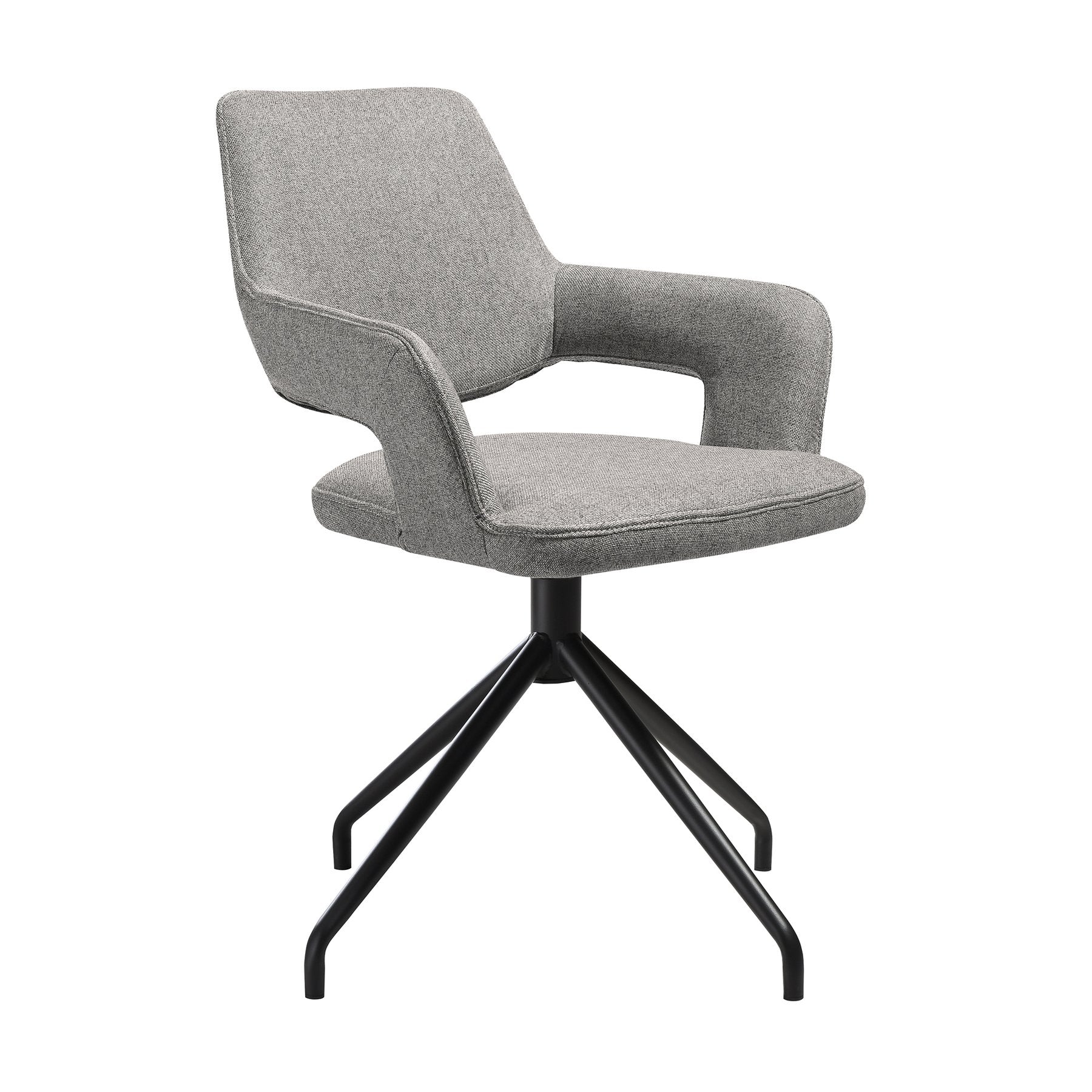 Alora Penny 5 Piece Extendable Dining Set with Gray Fabric Chairs - Image 2