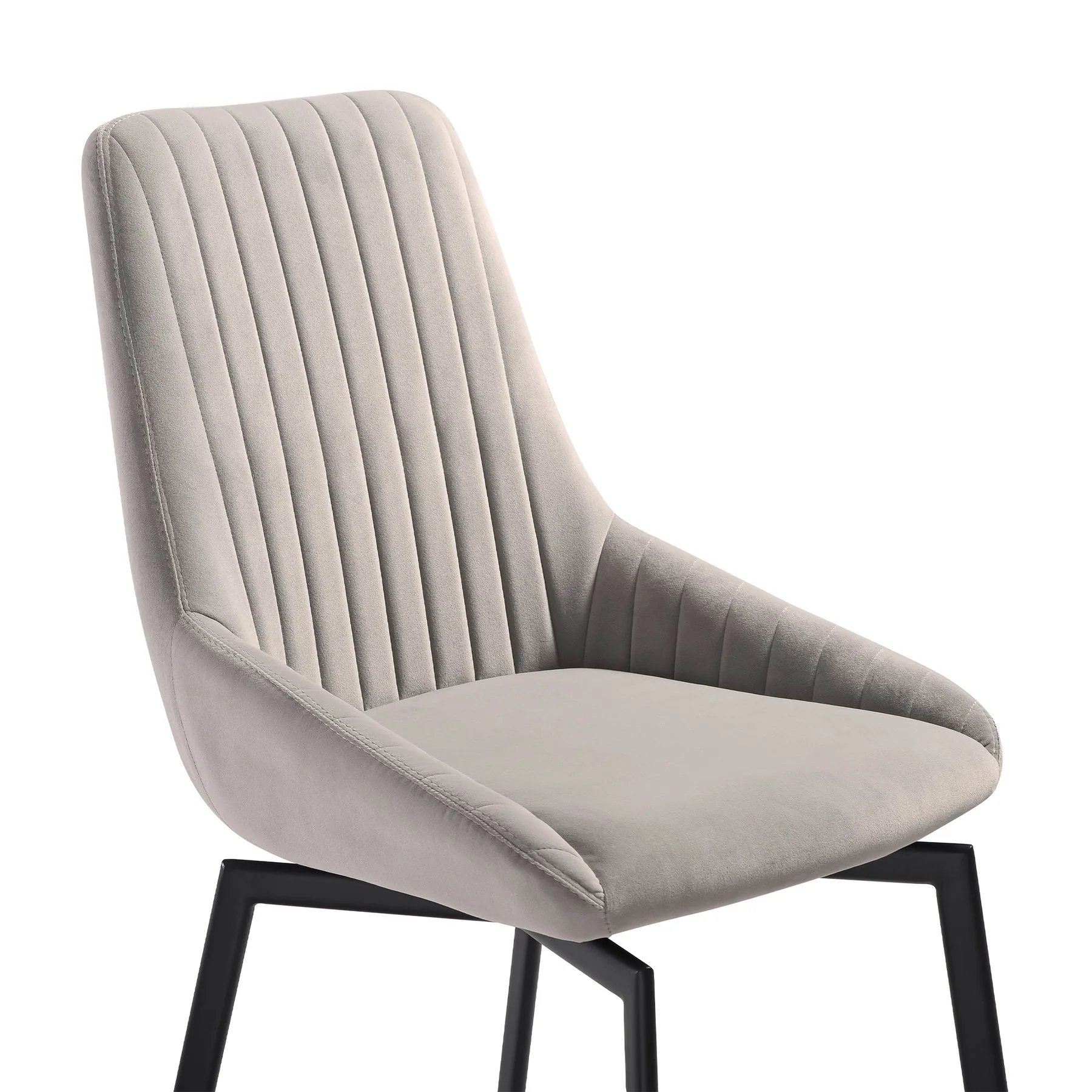 Alora Susie Extendable 7 Piece Dining Set with Gray Fabric Chairs - Image 6