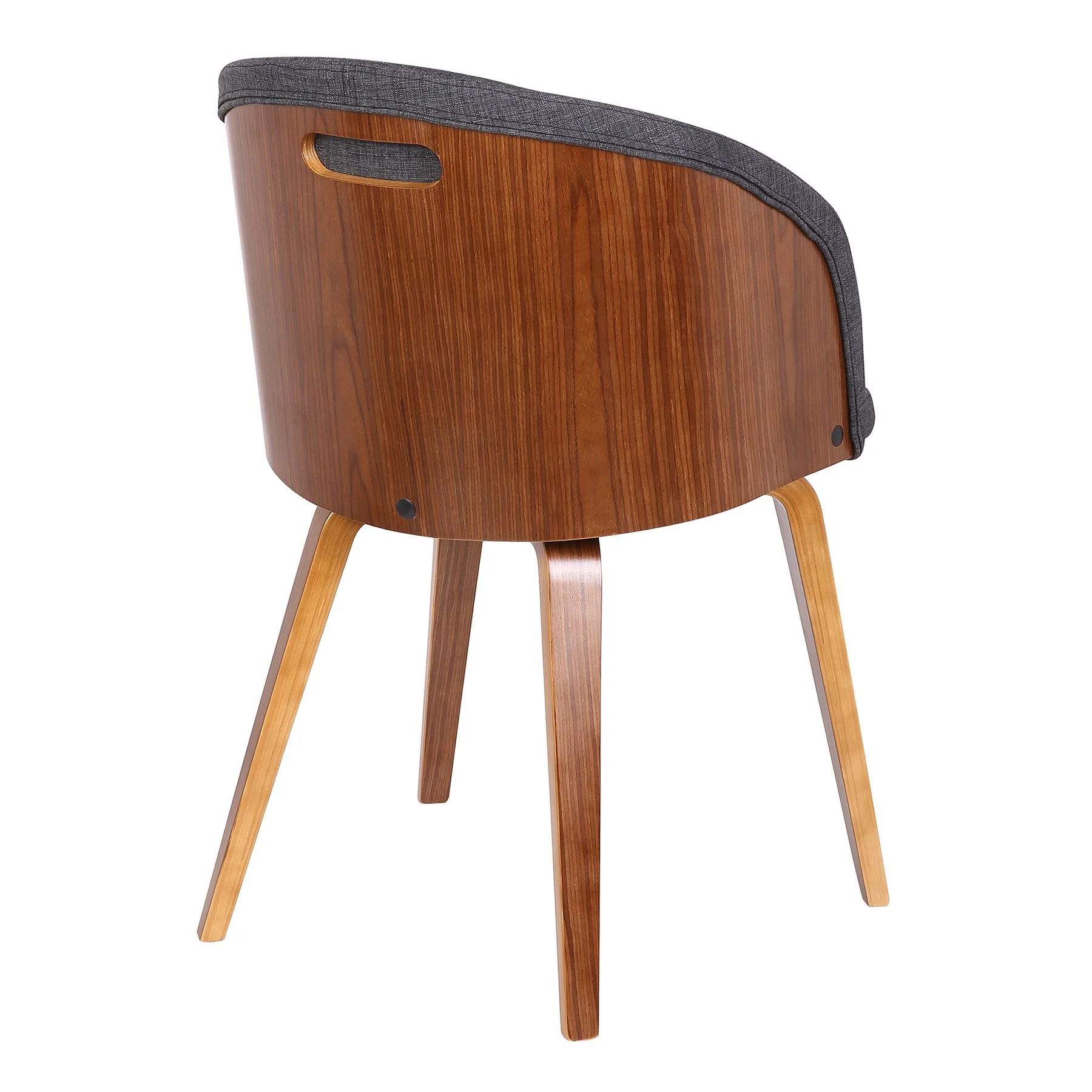 Alpine Mid-Century Dining Chair in Charcoal Fabric with Walnut Wood - Image 2