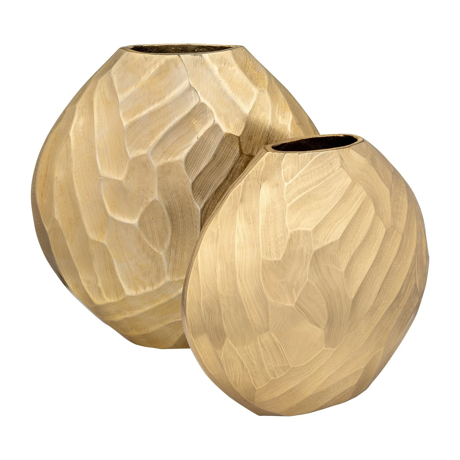 Aluminum 14"h Hammered Vase, Champagne - Image 7