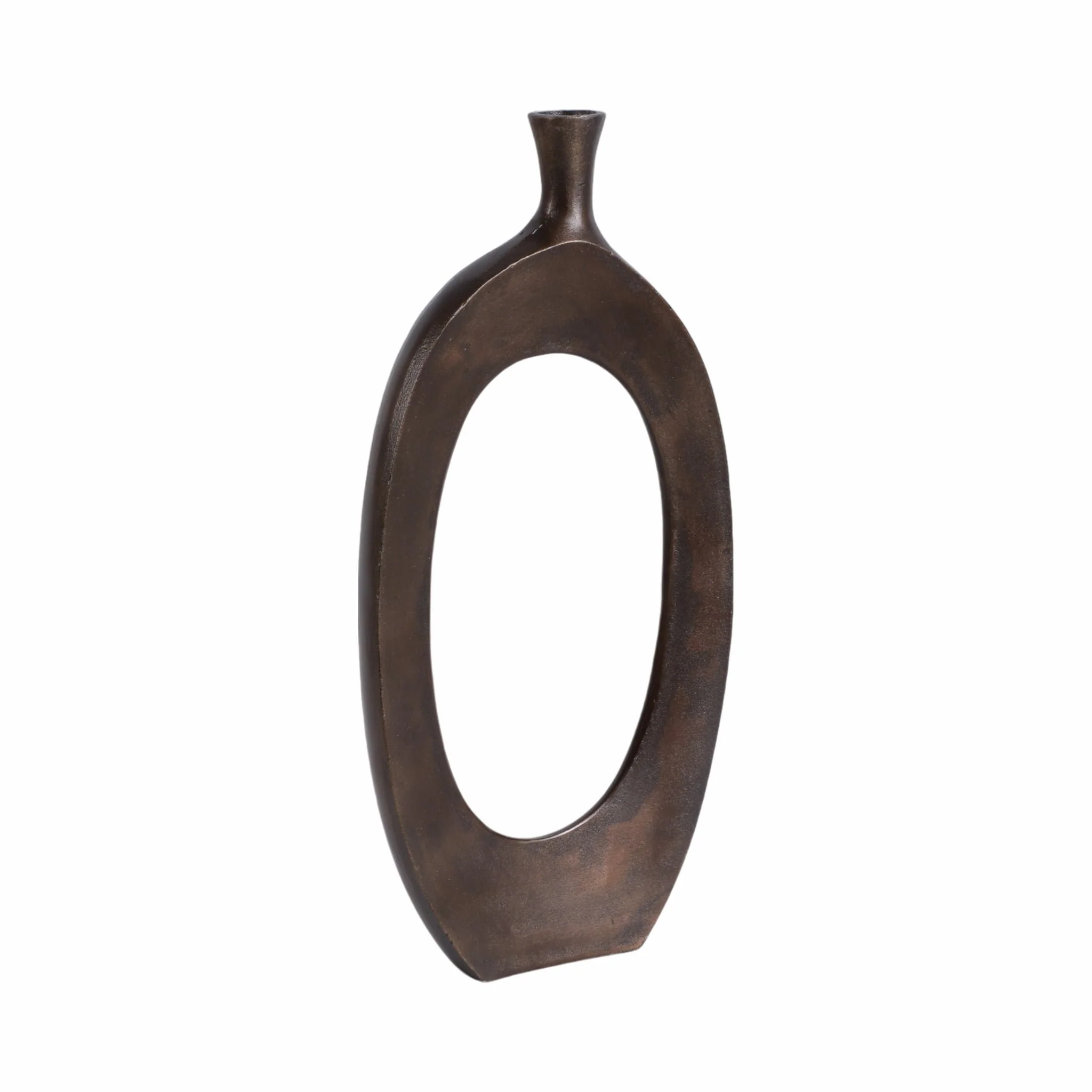Aluminum 25"h Cut-out Vase, Bronze - Image 3