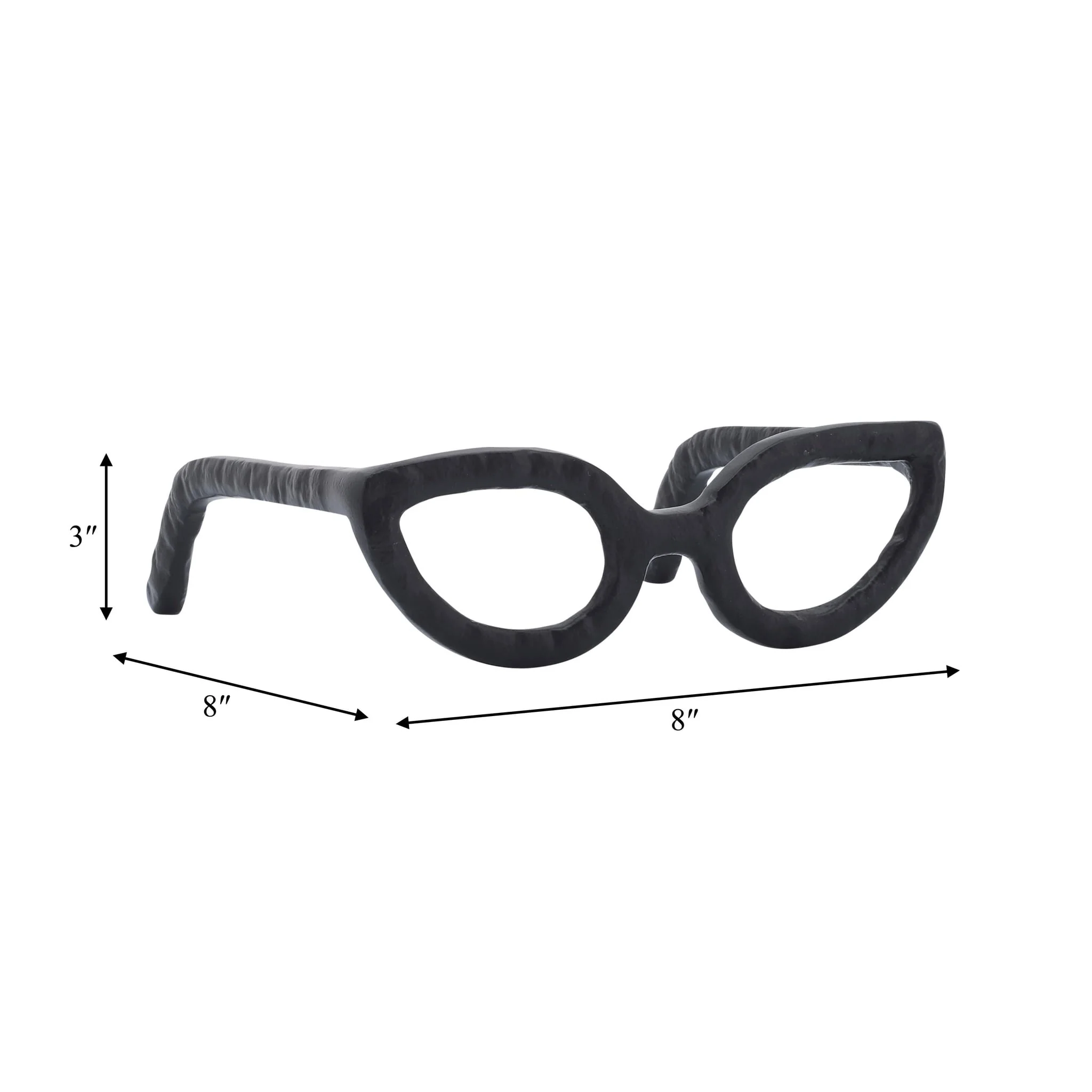 Aluminum Glasses Sculpture, Black - Image 2