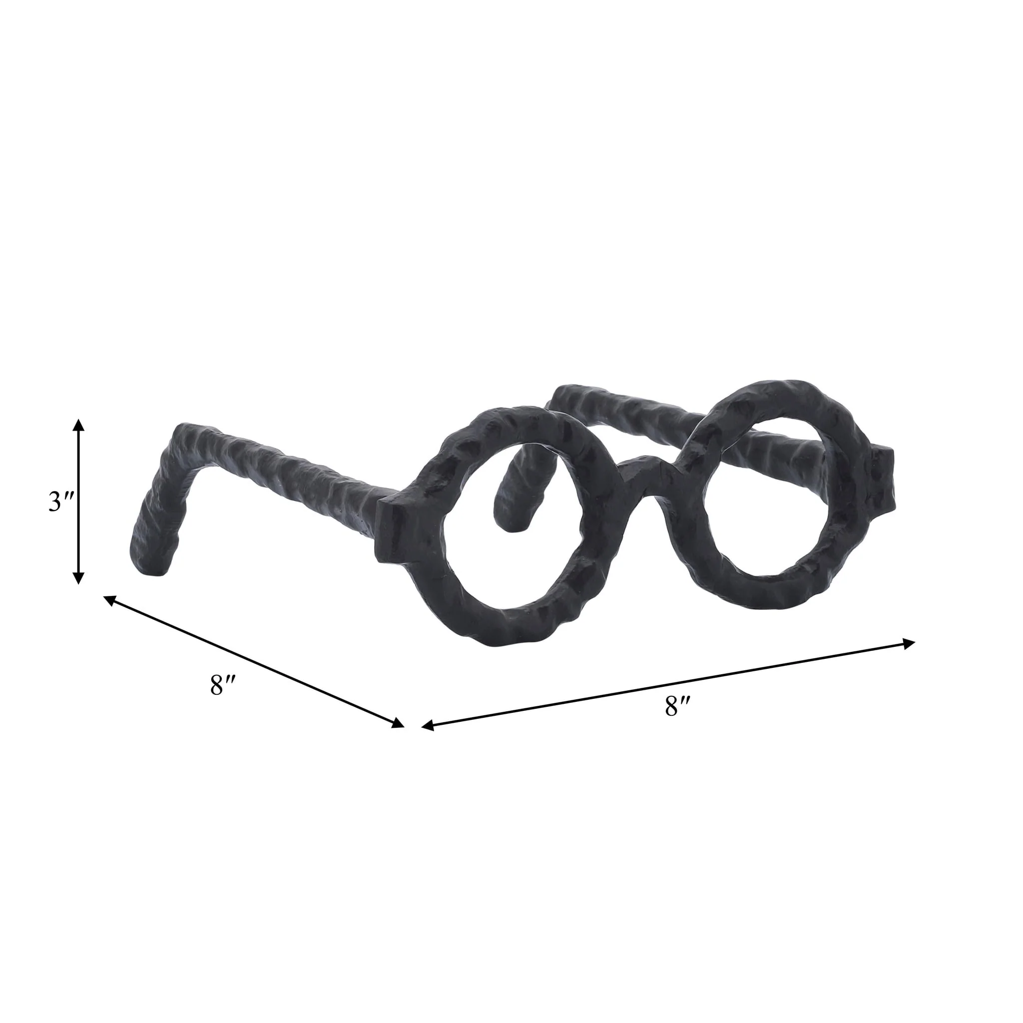 Aluminum Glasses Sculpture, Black - Image 2