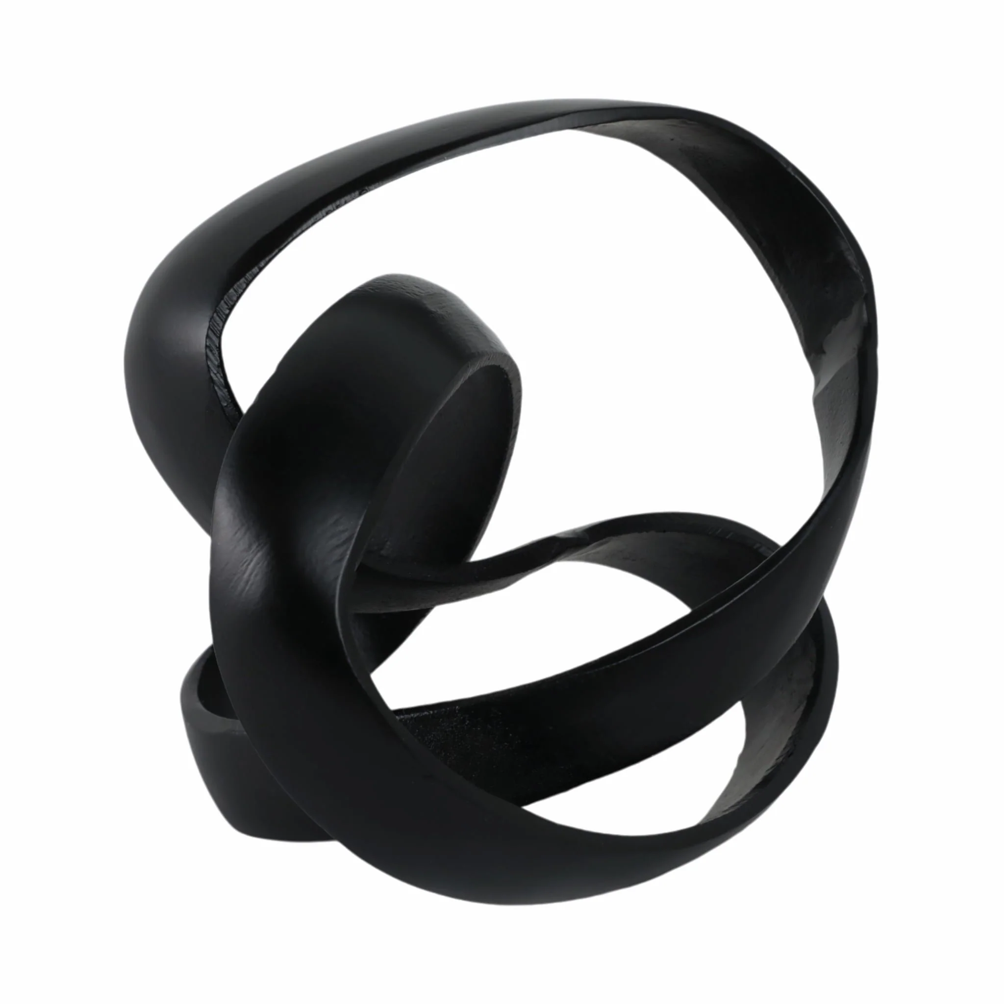 Aluminum Knot Sculpture, 7", Black - Image 2