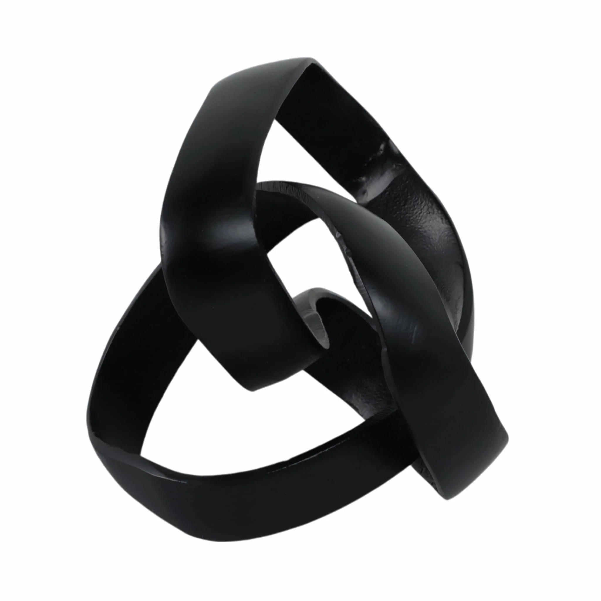 Aluminum Knot Sculpture, 7", Black - Image 3