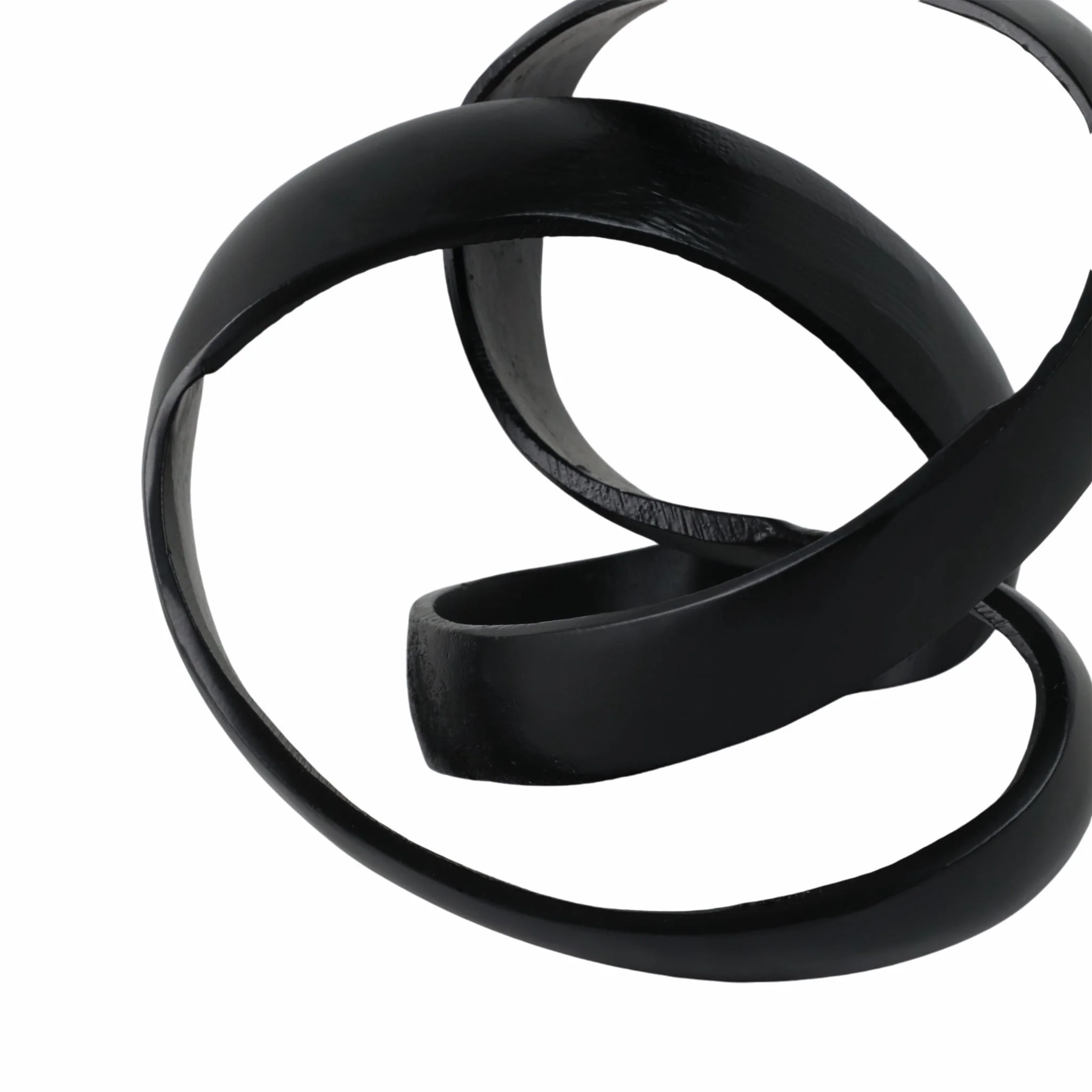 Aluminum Knot Sculpture, 7", Black - Image 5