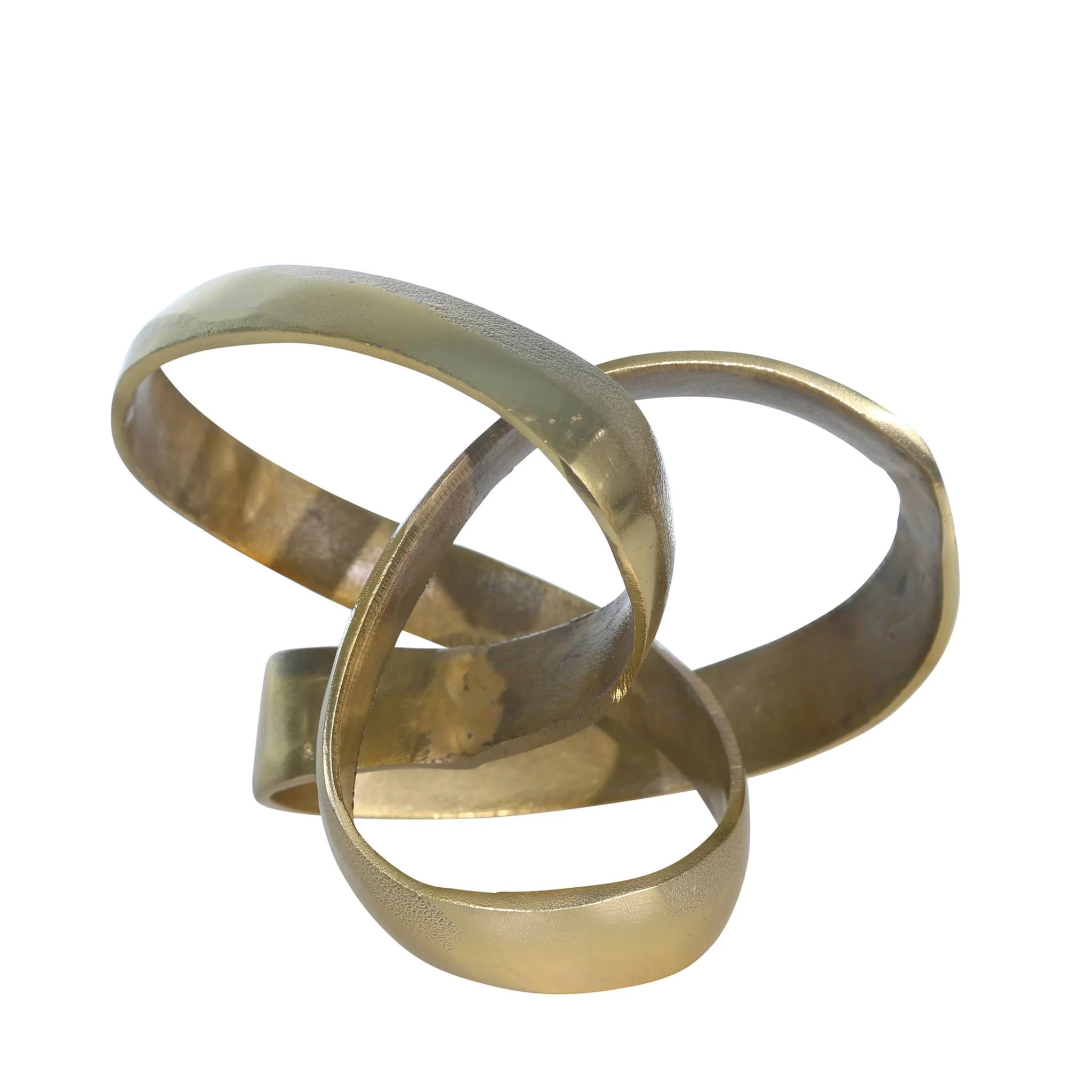 Aluminum Knot Sculpture, 7", Gold - Image 2