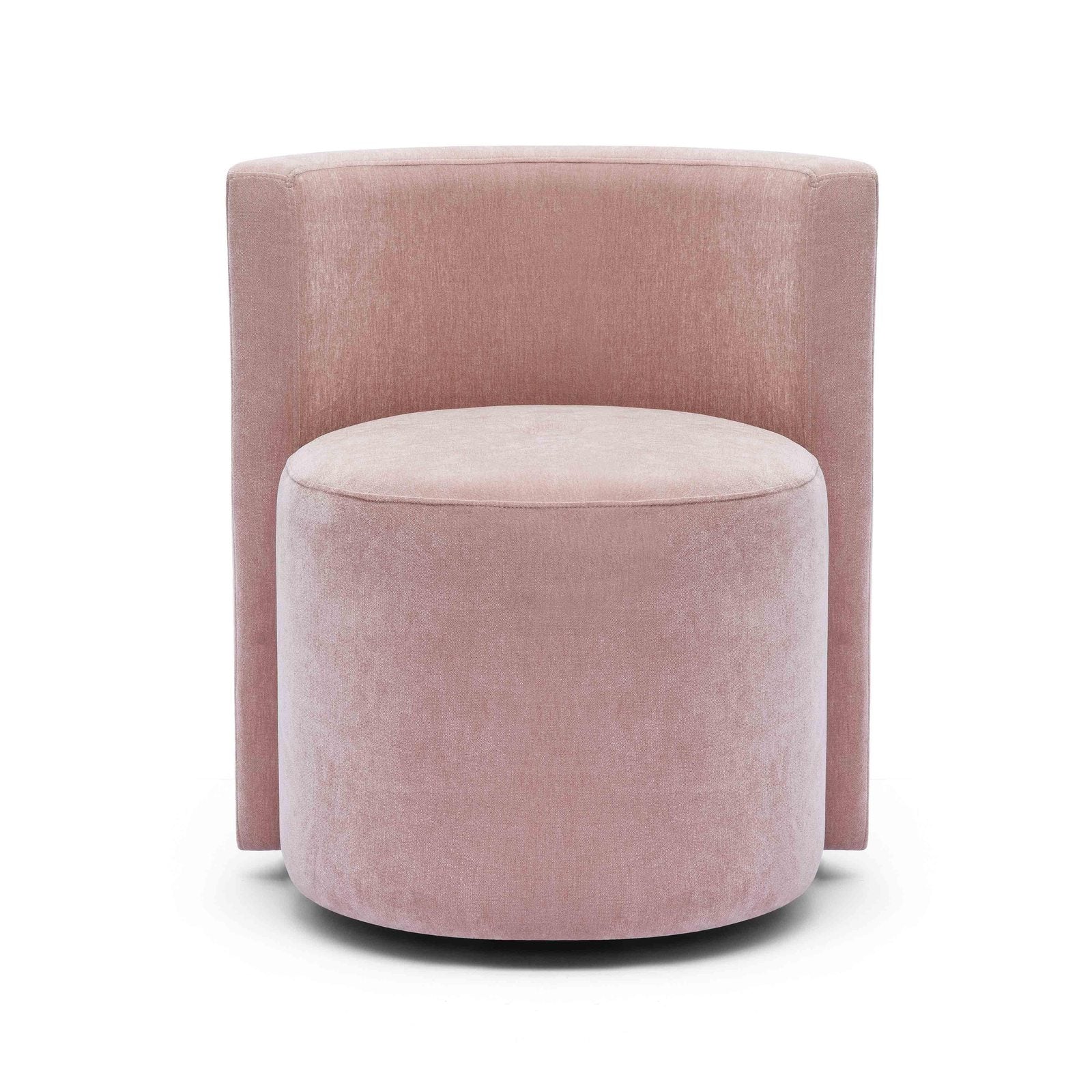 Alyssa Pink Upcycled Velvet Rolling Desk Chair - Image 3