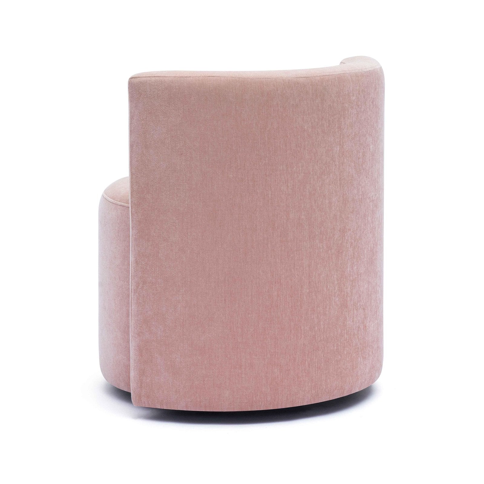 Alyssa Pink Upcycled Velvet Rolling Desk Chair - Image 4