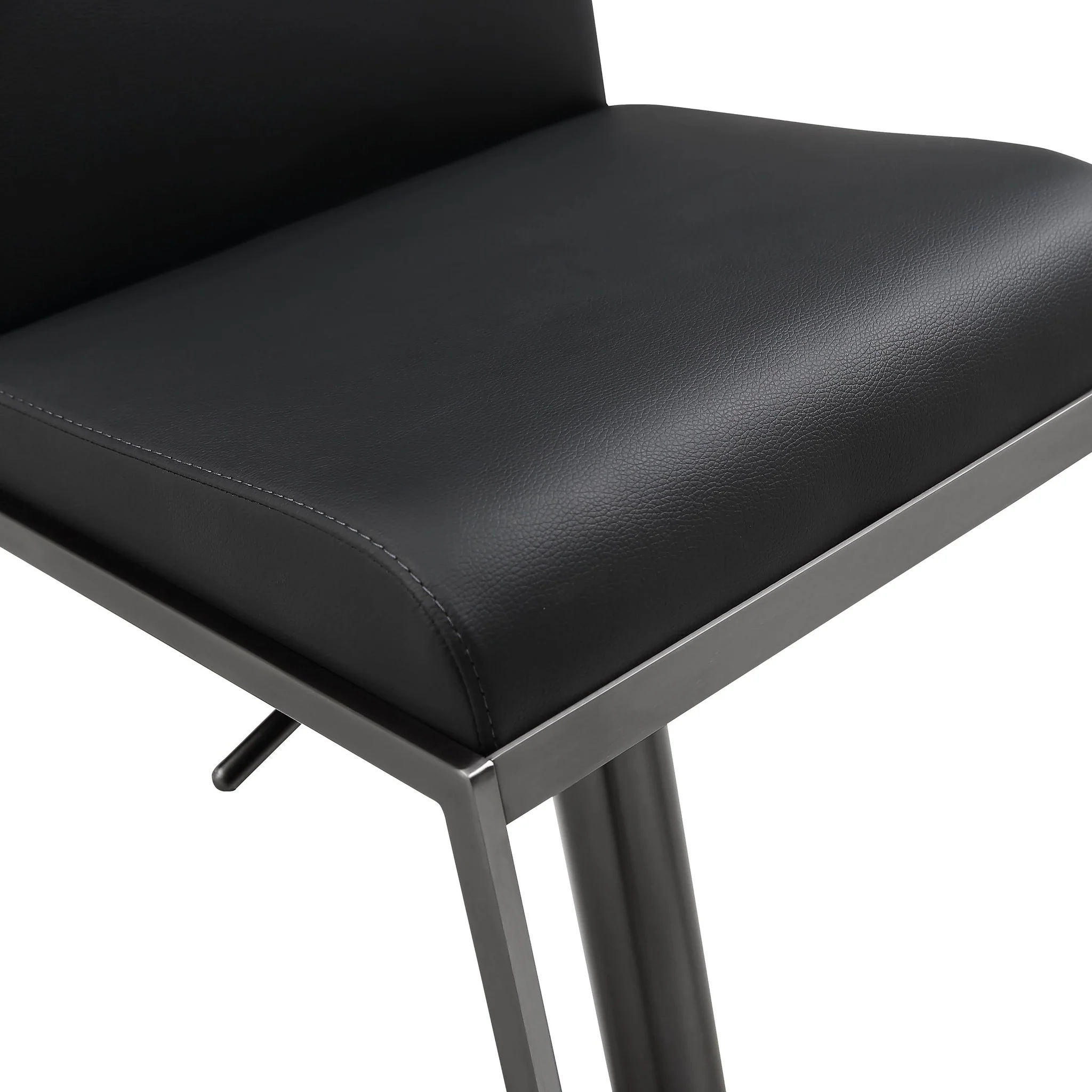 Amalfi Black Performance Vegan Leather on Black Stool - Image 6