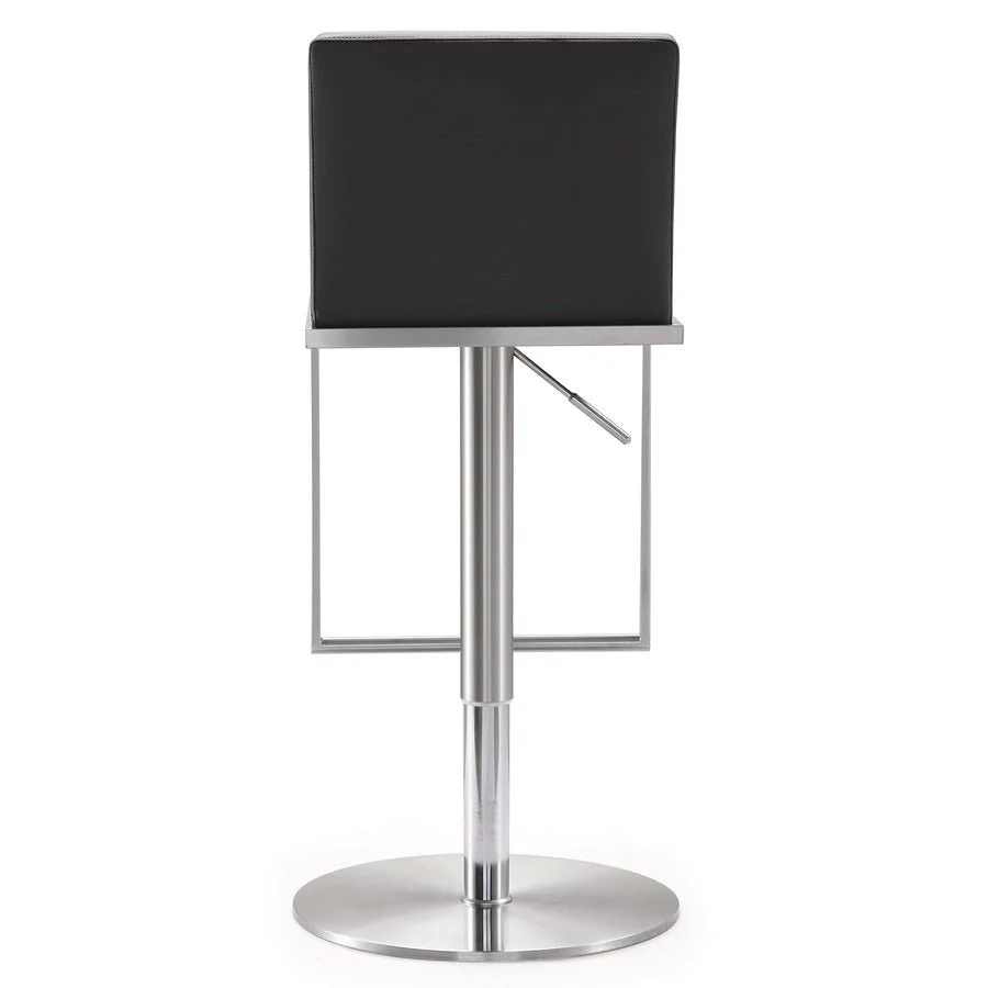 Amalfi Grey Performance Vegan Leather Adjustable Stool - Image 5