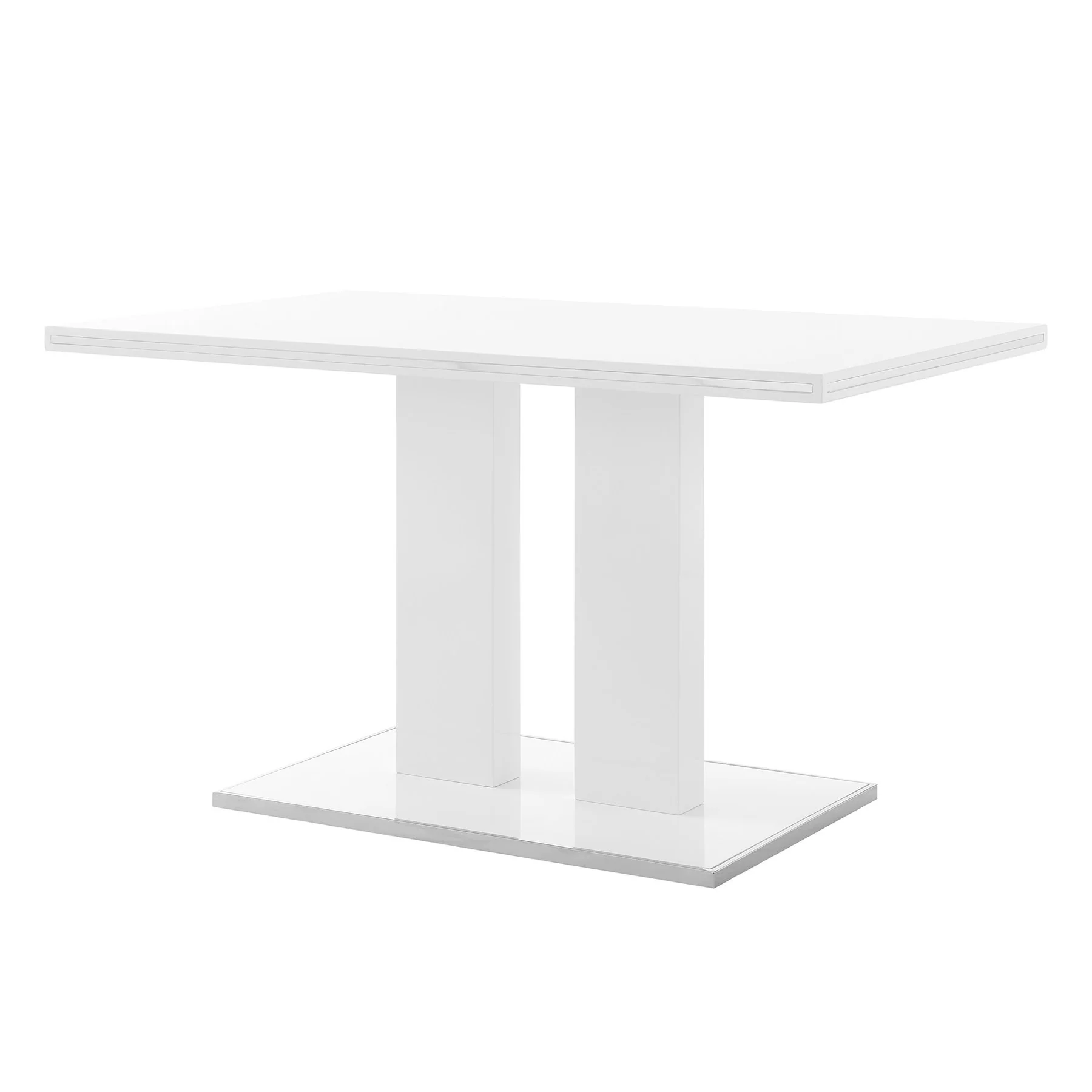 Amanda 3 Piece White Rectangular Dining Set - Image 5