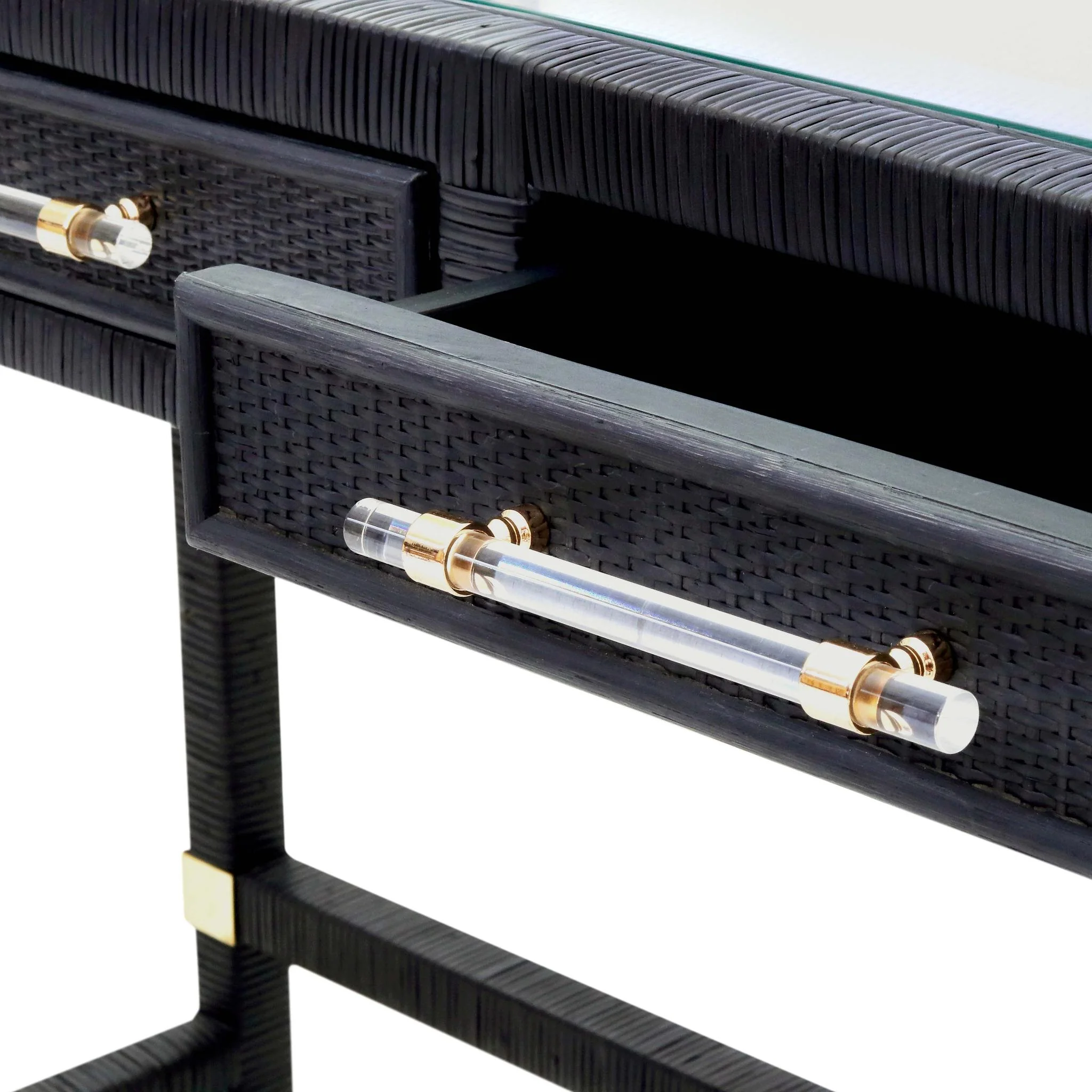Amara Charcoal Rattan Desk - Image 5