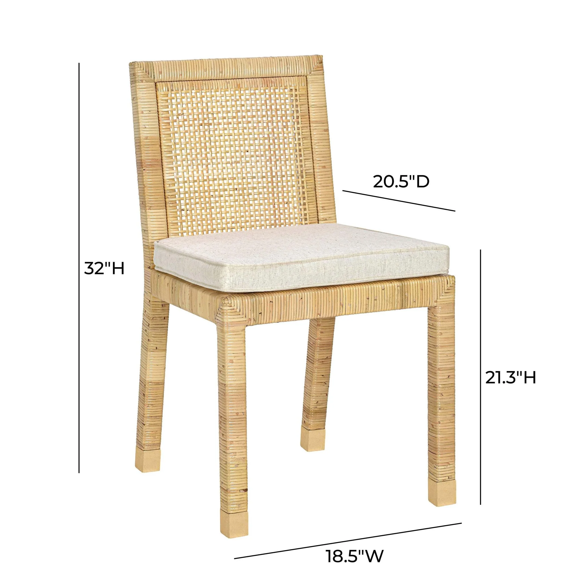 Amara Cream Linen Dining Chair - Image 10
