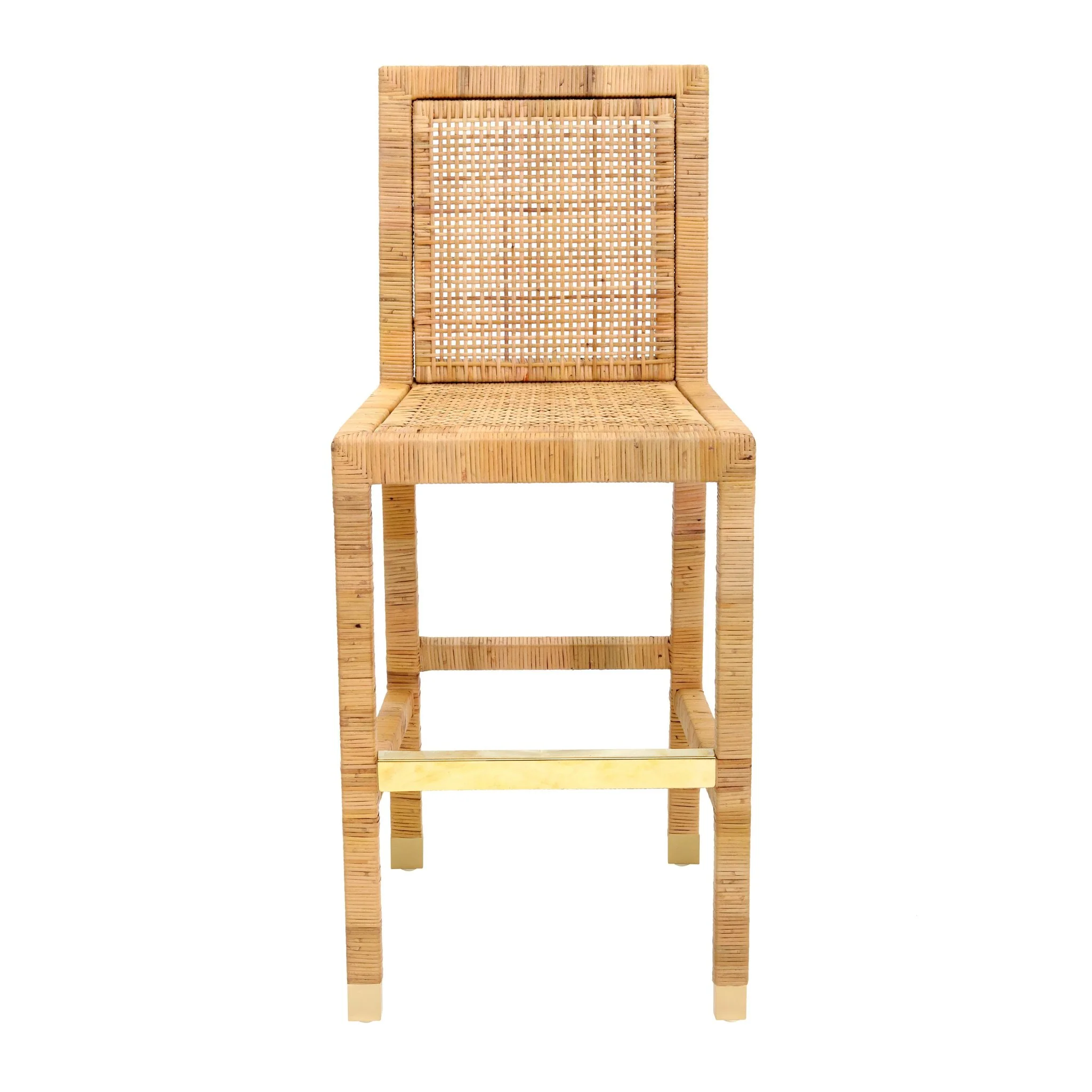 Amara Rattan Performance Fabric Bar Stool - Image 5
