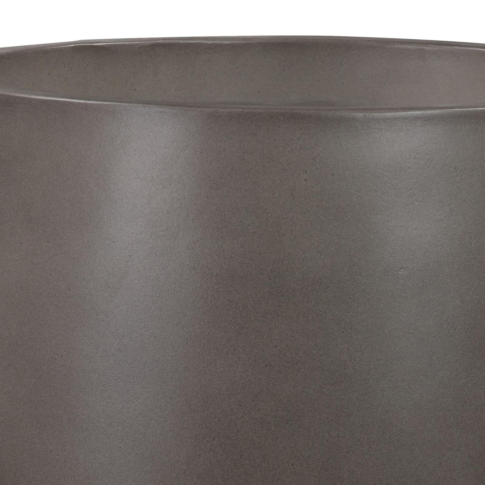 Amethyst Medium Round Lightweight Concrete Indoor or Outdoor Planter in Gray - Image 2