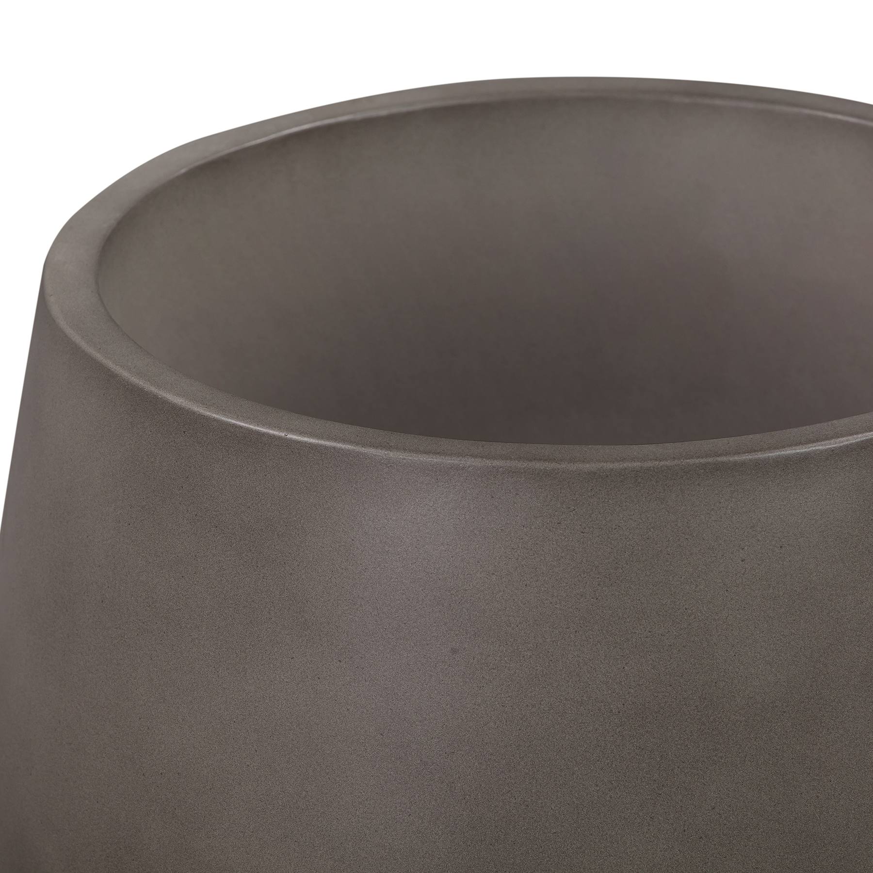 Amethyst Medium Round Lightweight Concrete Indoor or Outdoor Planter in Gray - Image 4
