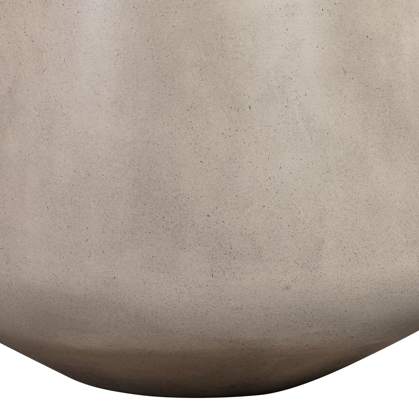 Amethyst Medium Round Lightweight White Concrete Indoor or Outdoor Planter in white - Image 3
