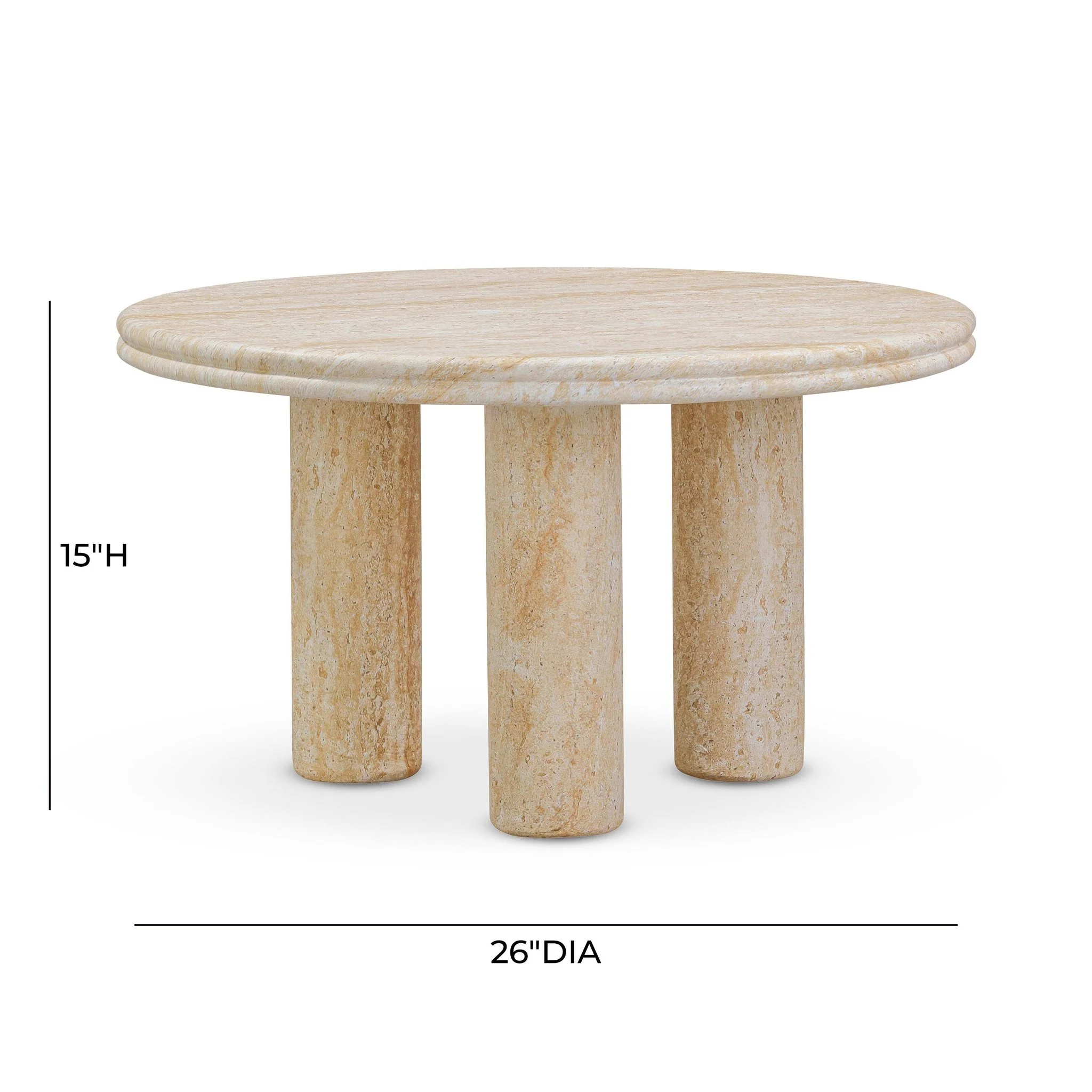Amora Faux Travertine Indoor/Outdoor Nesting Accent Tables - Image 5