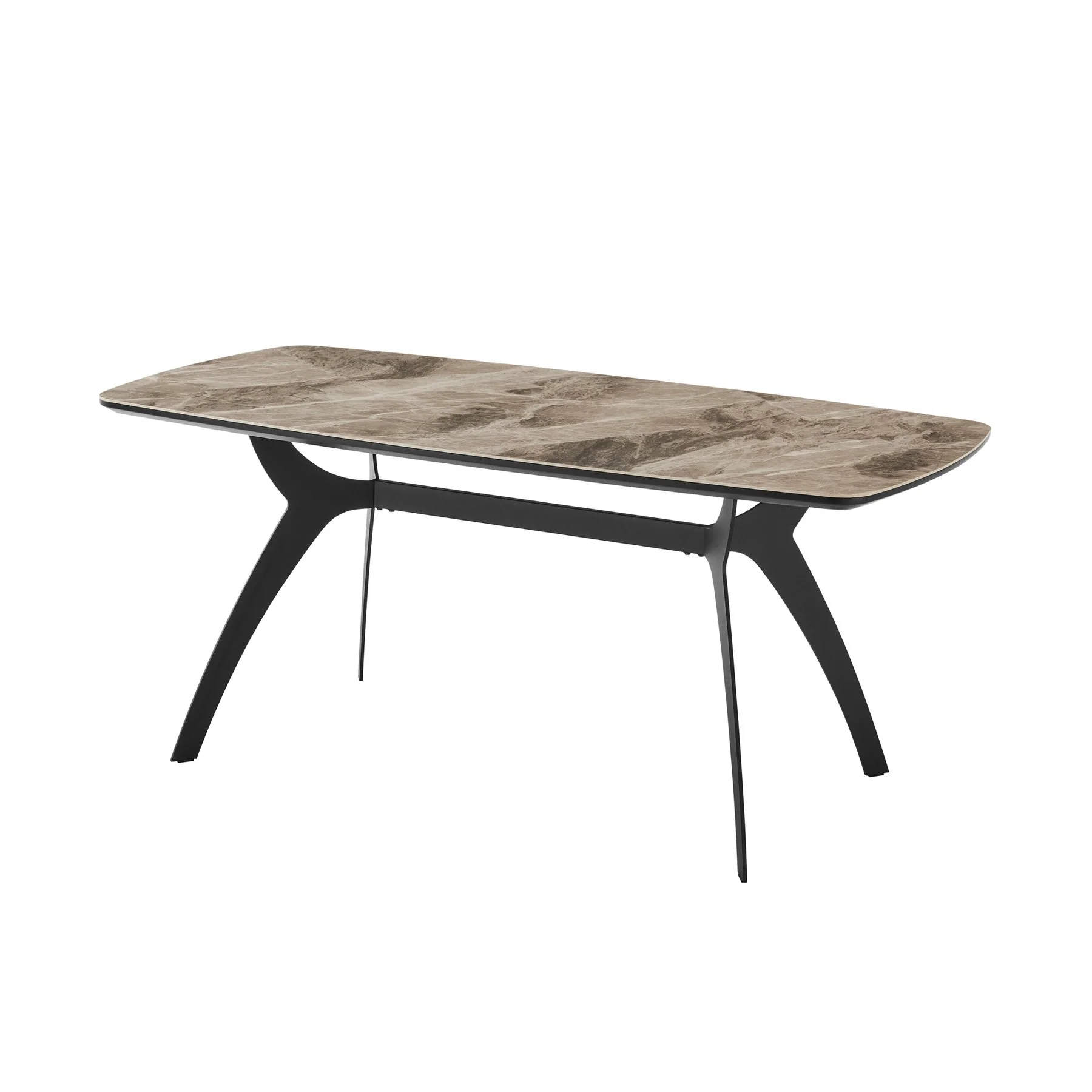 Andes and Granada Gray Fabric 5 Piece Rectangular Dining Set - Image 4