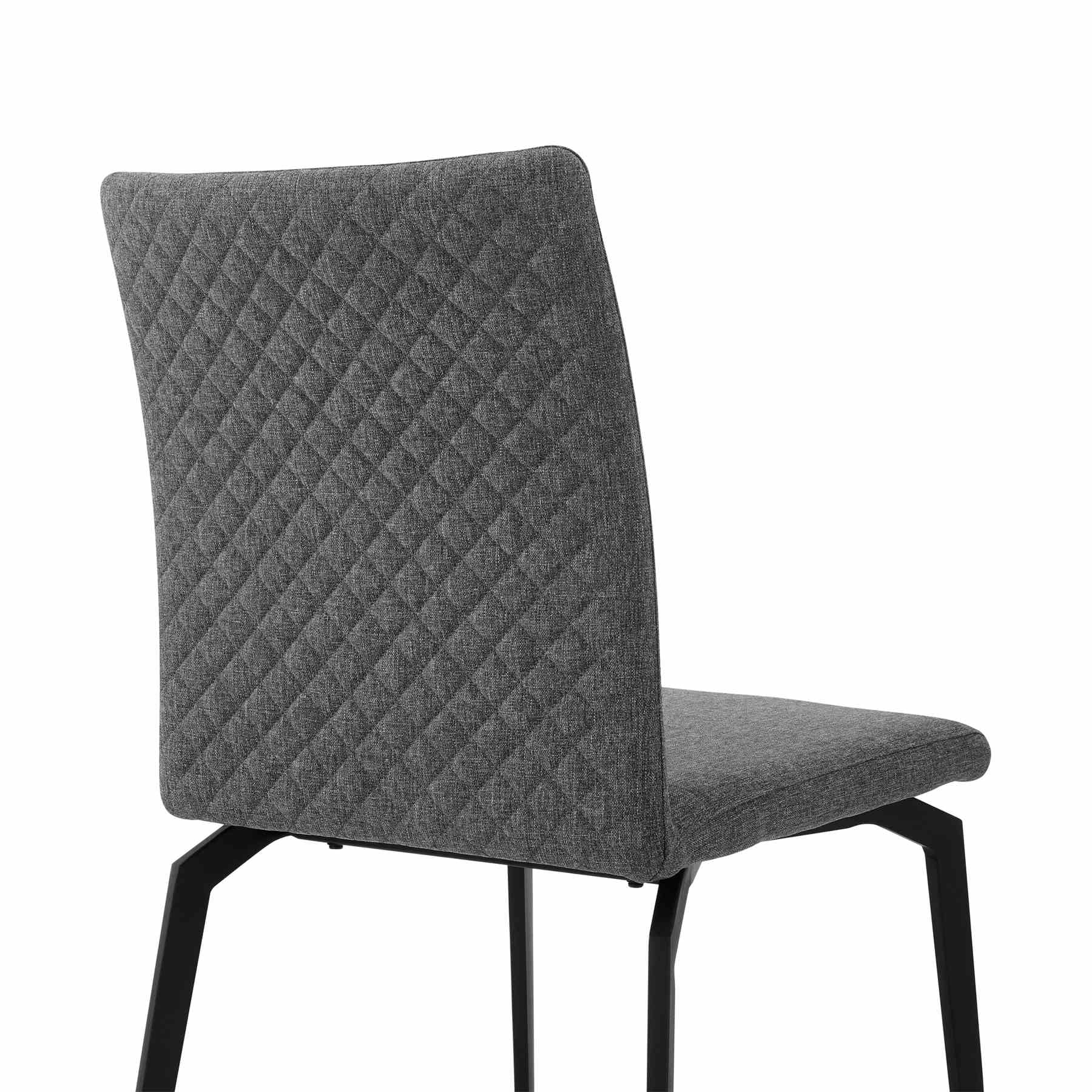 Andes and Lyon Gray Fabric 5 Piece Rectangular Dining Set - Image 6