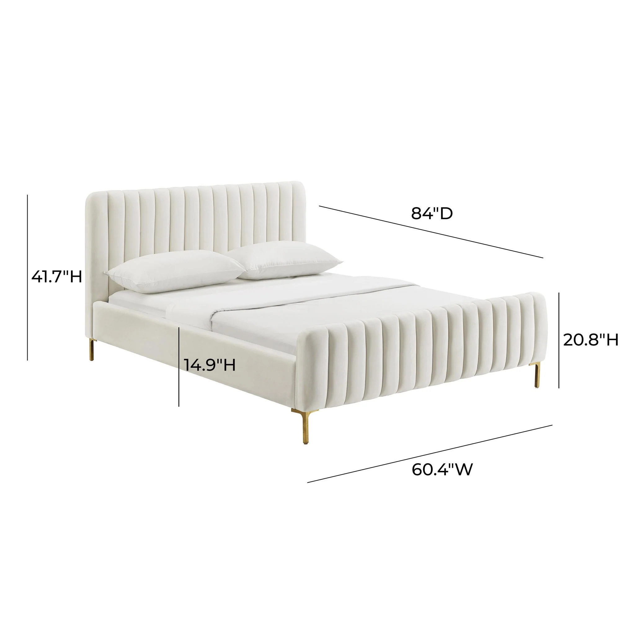 Angela Cream Bed in Full - Image 6