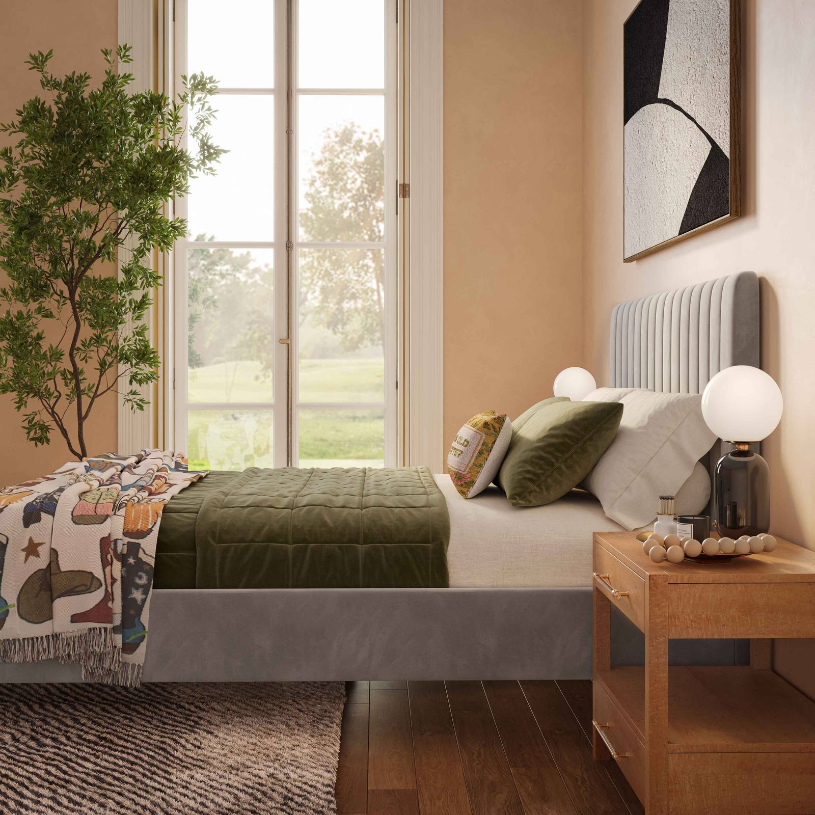 Angela Grey Bed in King - Image 2
