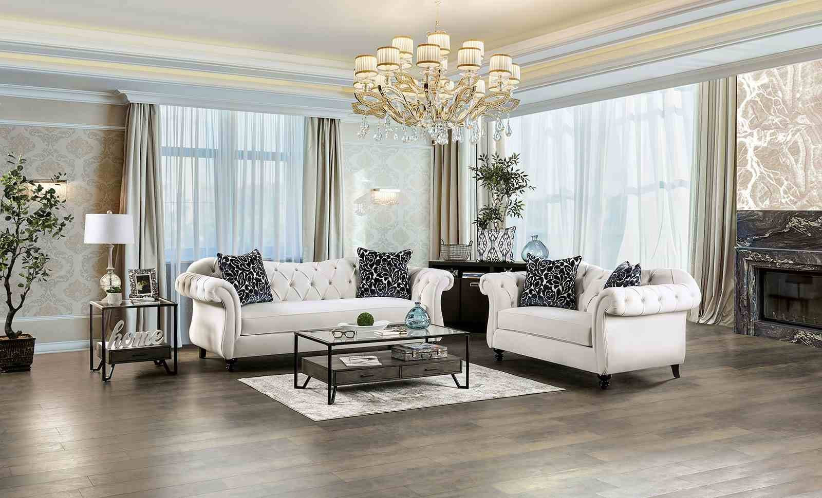 Antoinette Loveseat, White - Image 2