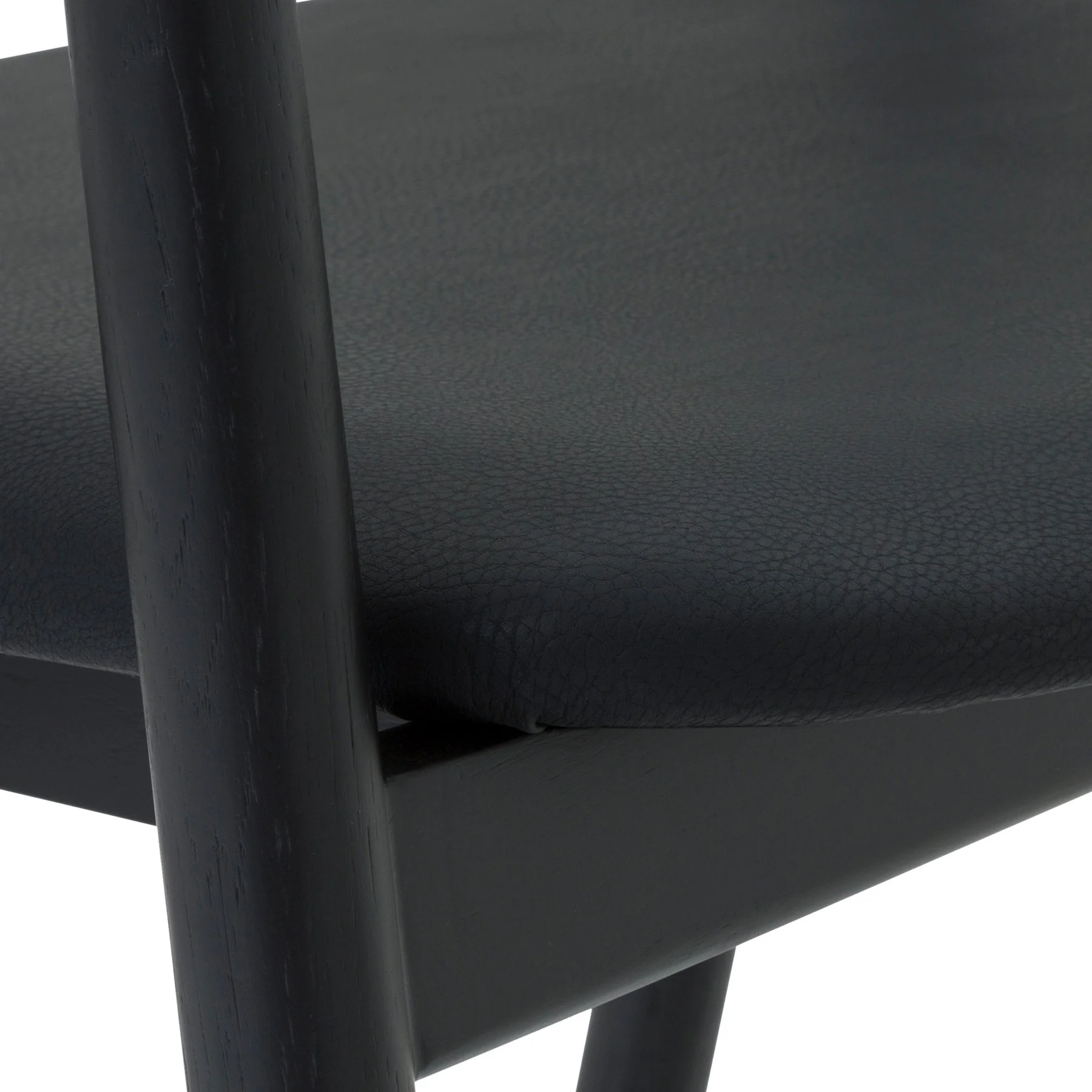 Apache Black Oak Wood and Faux Leather Bar Stool - Image 10